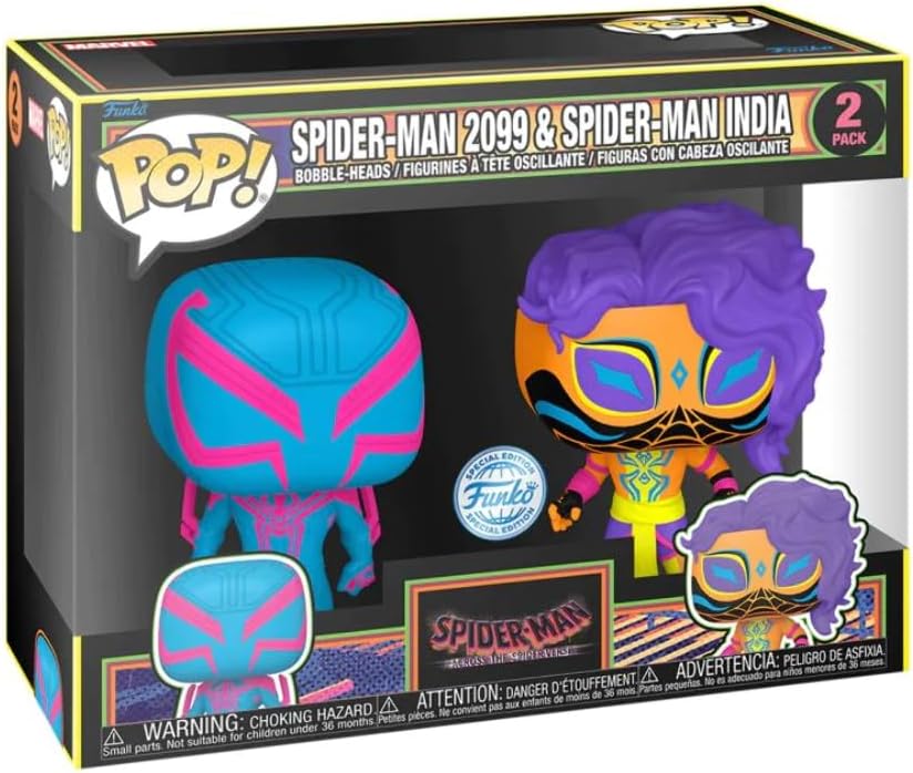 Funko Pop! Marvel Spider-Man - Spider-Man 2099 & Spider-Man India Vinyl Figure 2-Pack