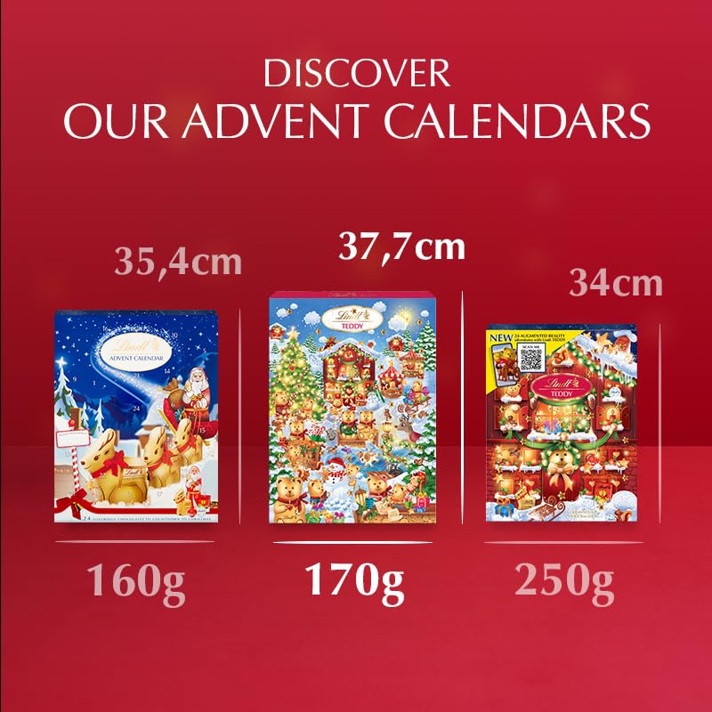 Lindt Teddy Winter Wonderland Advent Calendar 2025 – 170g Milk & White Chocolate