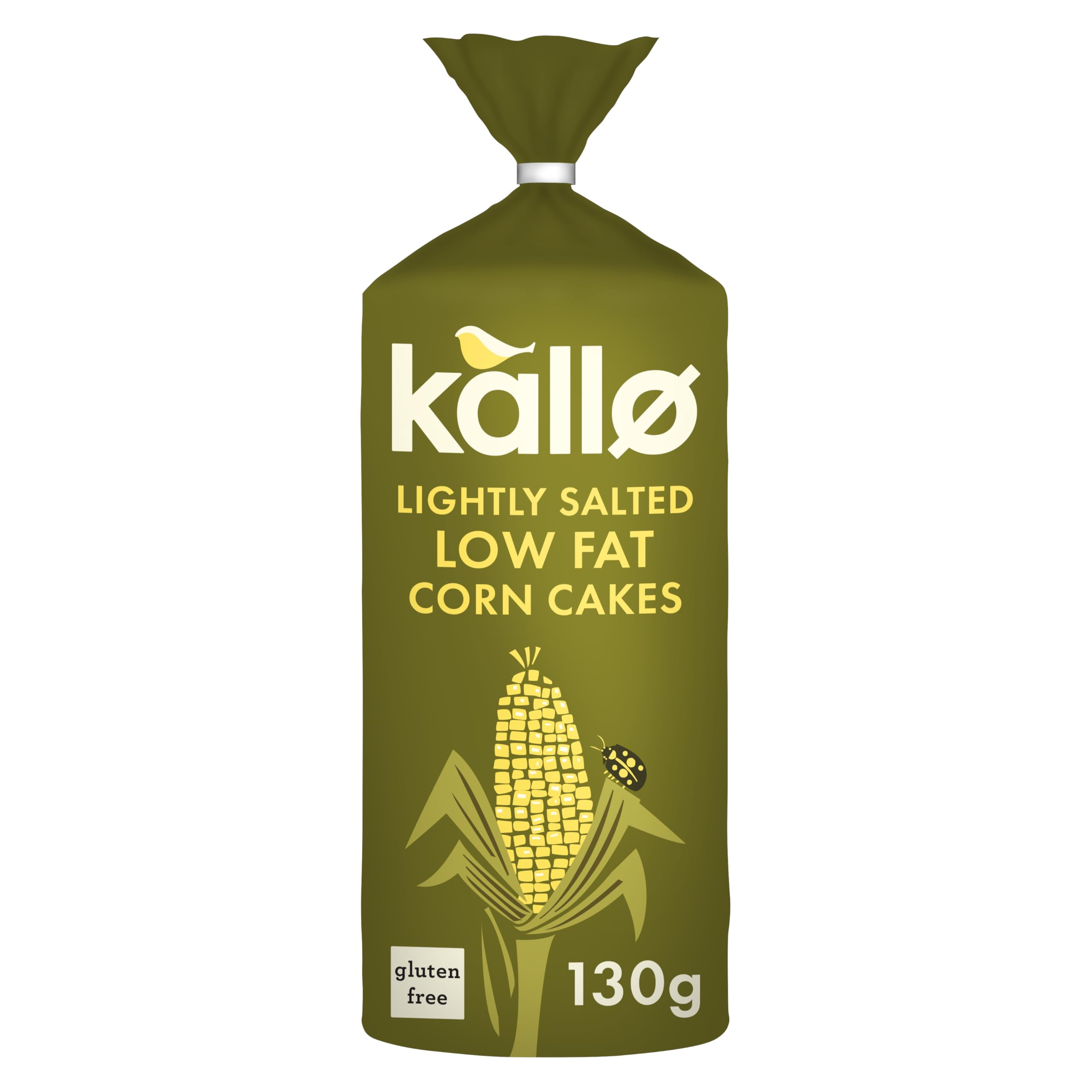 Kallo Lightly Salted Corn Cakes - 26 Calories Per Cake | Gluten-Free | 130g