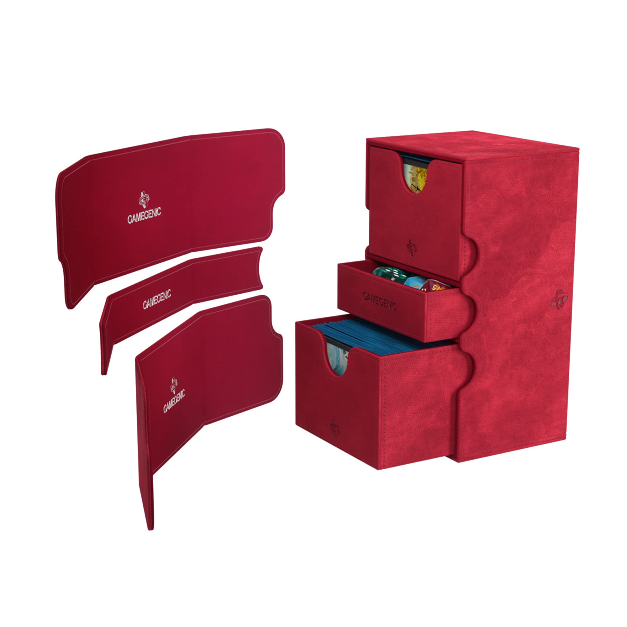 Gamegenic Stronghold 200+ XL Convertible Storage Box, Red