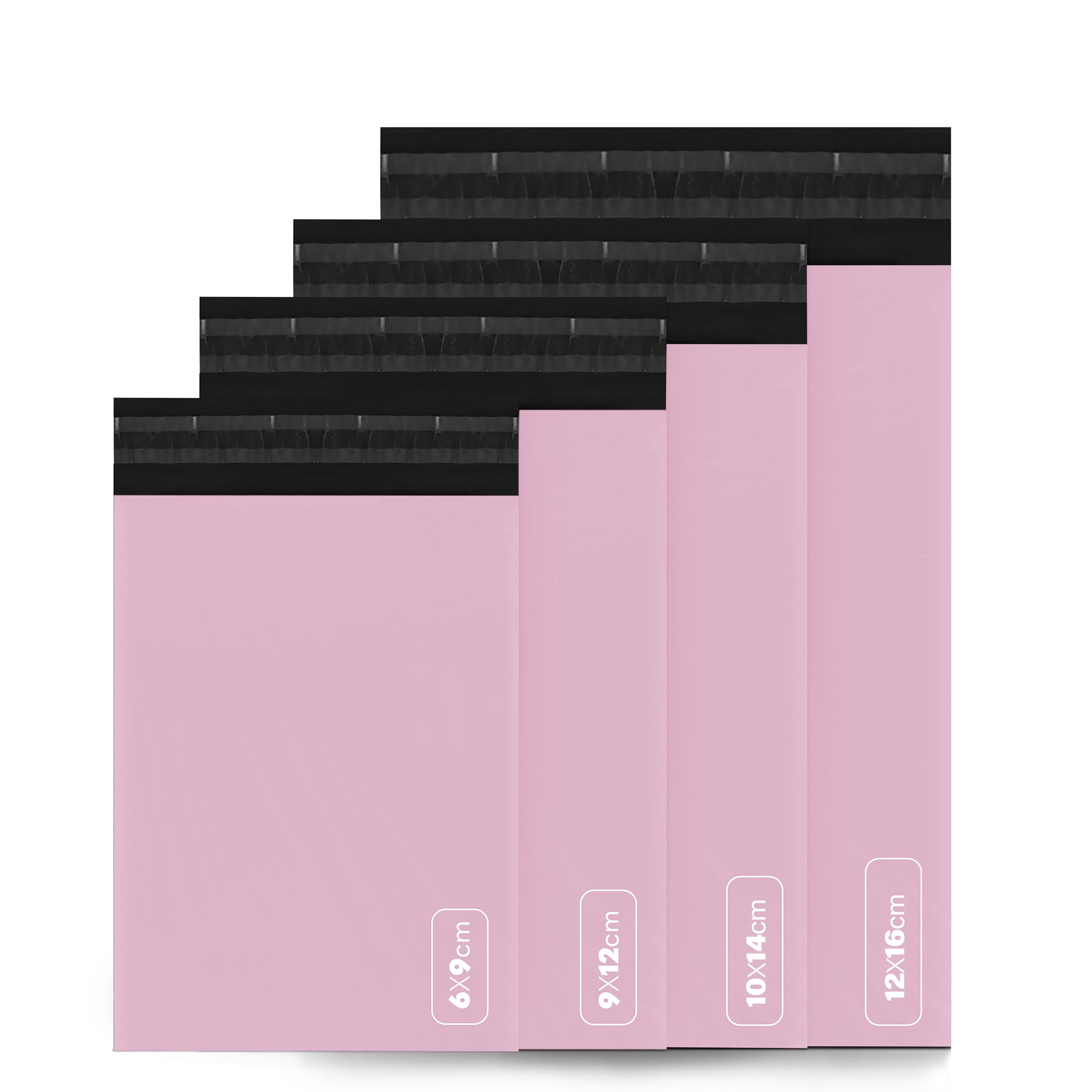delka Polyethylene Mailers - 60 Pack Pink Self-Sealing Bags | Water-Resistant | 100x60x3mm
