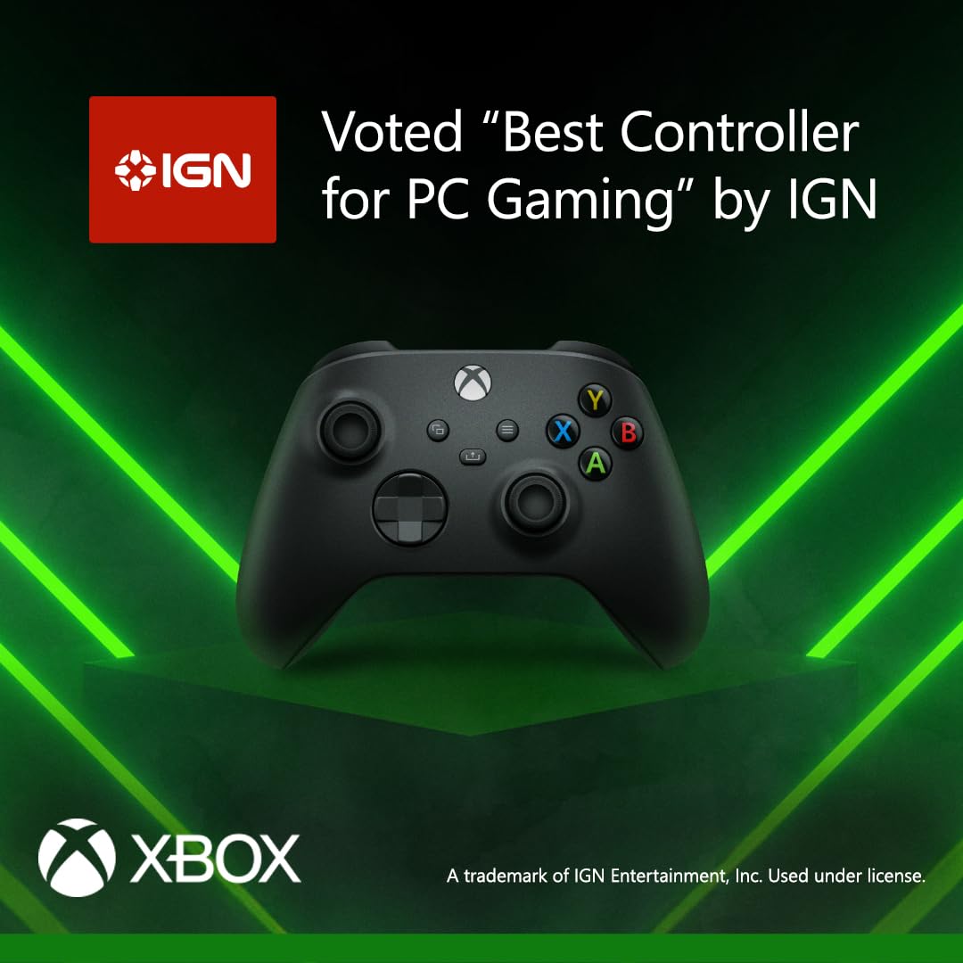 Xbox Wireless Controller – Carbon Black for Xbox Series X|S, Xbox One, Windows, and Android