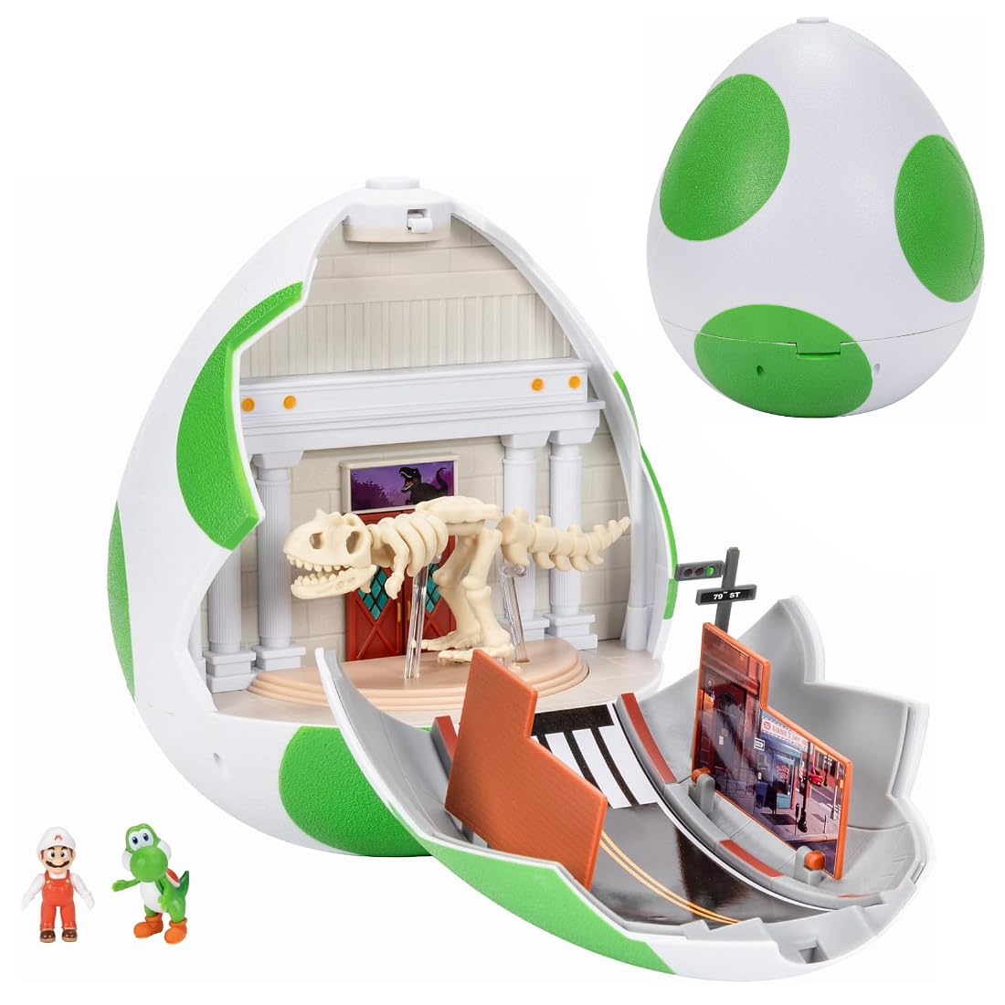 THE SUPER MARIO BROS. MOVIE Yoshi Egg Playset with Fire Mario & Yoshi Figures | Compatible with 4cm Figures 1