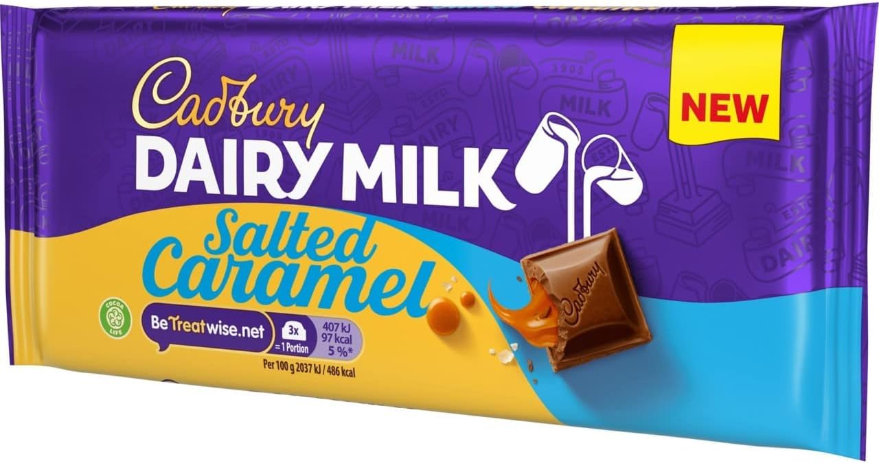 Cadbury Dairy Milk Salted Caramel Chocolate Bar with Daim Crunch, 120g