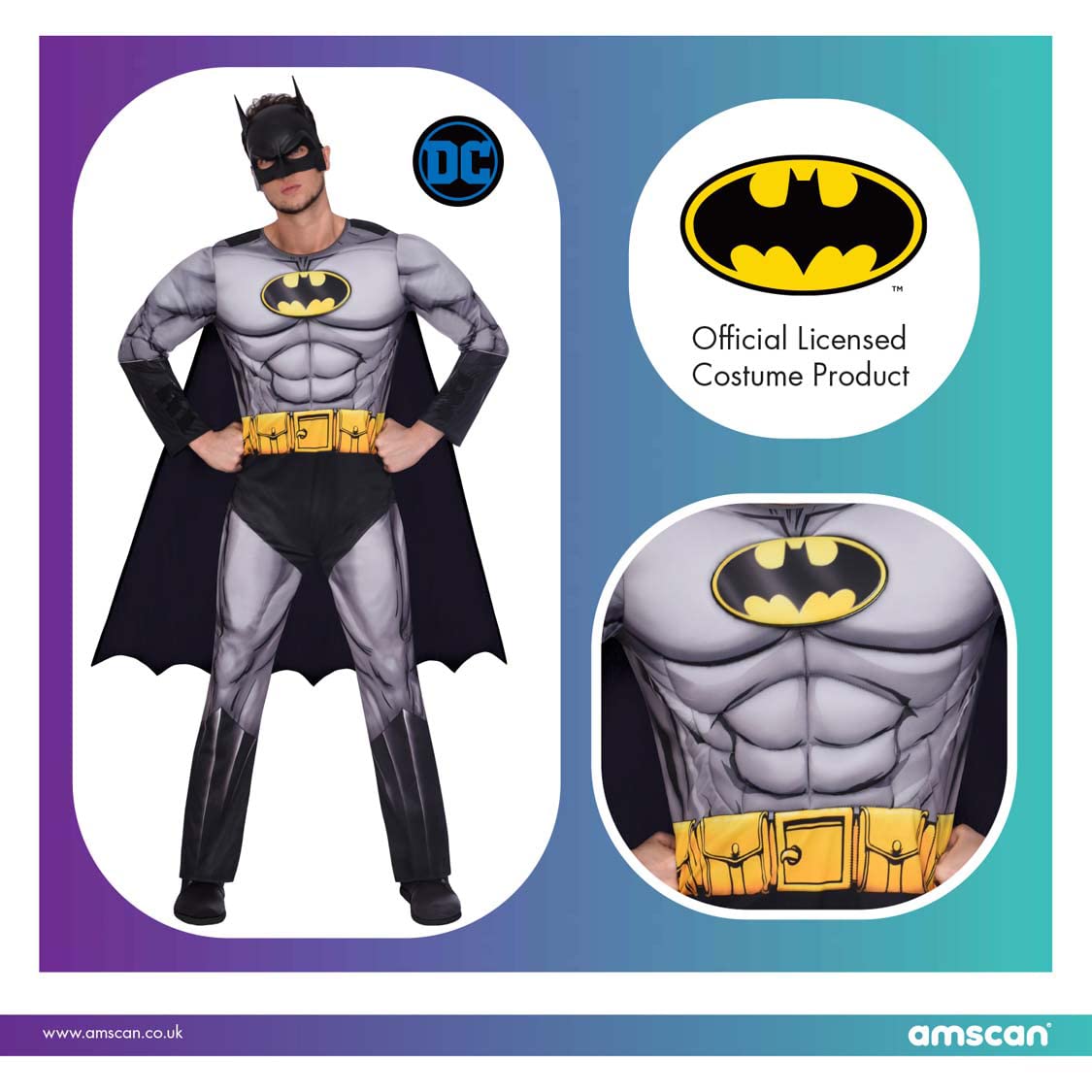 Amscan Classic Batman Costume - Adult