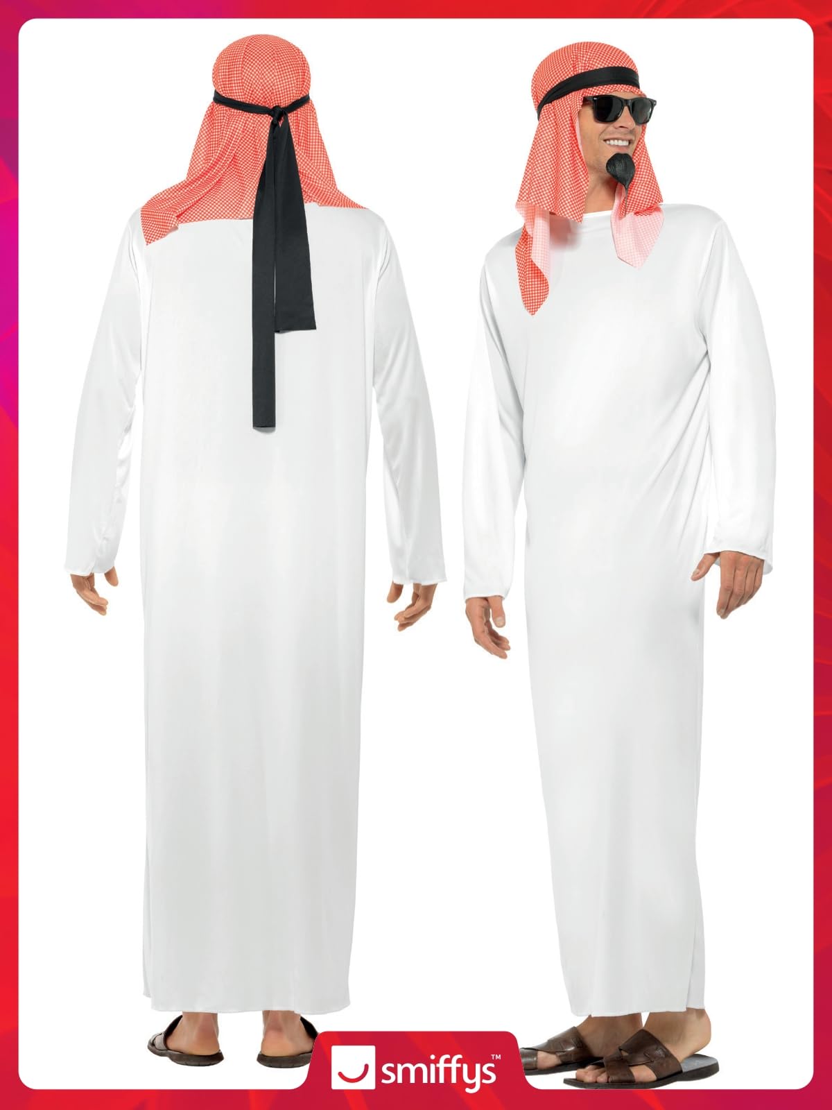 Smiffys Sheikh Costume - Adult Fancy Dress for Role Play
