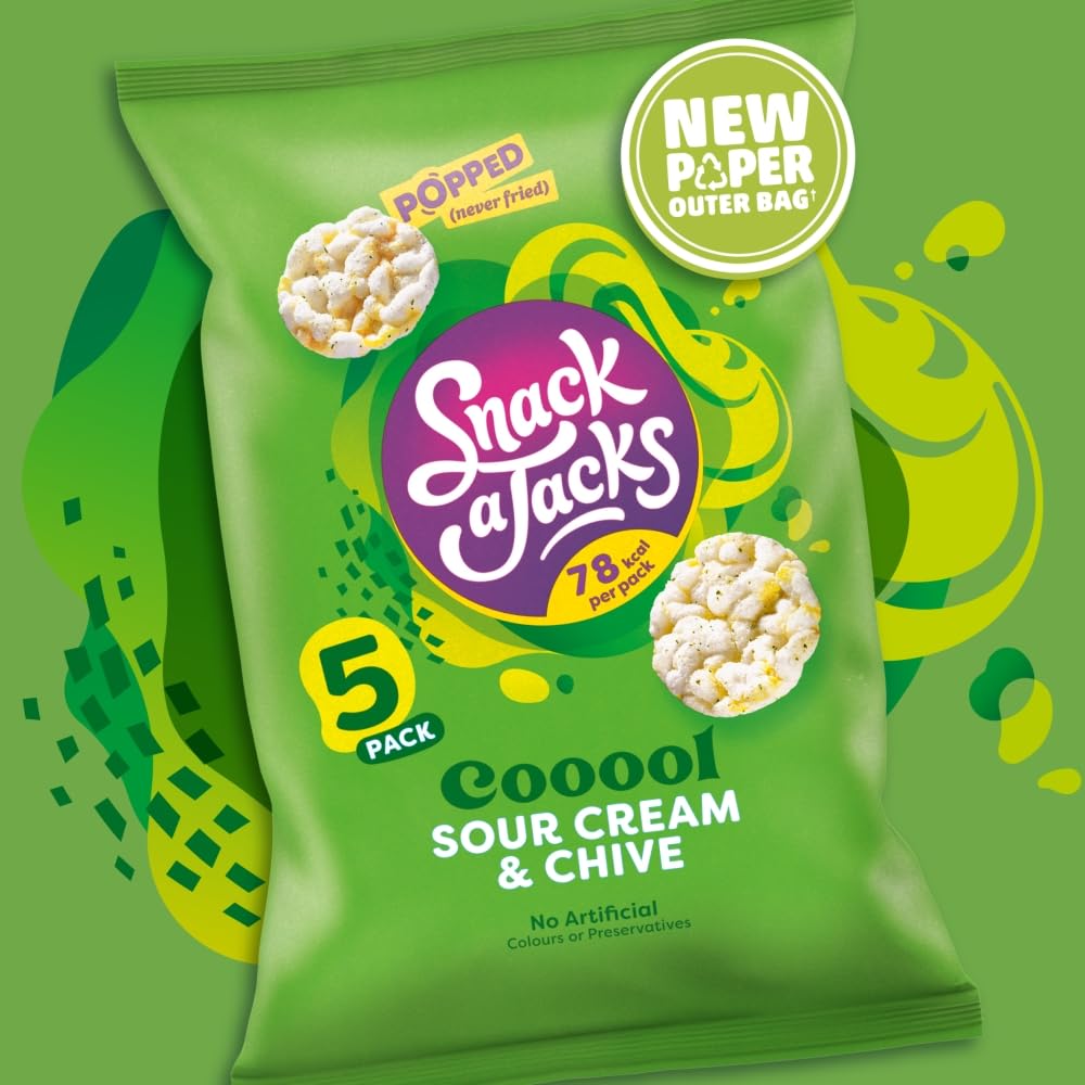 Snack a Jacks Crispy Sour Cream and Chive Snacks, 19 g (Pack of 5) 15