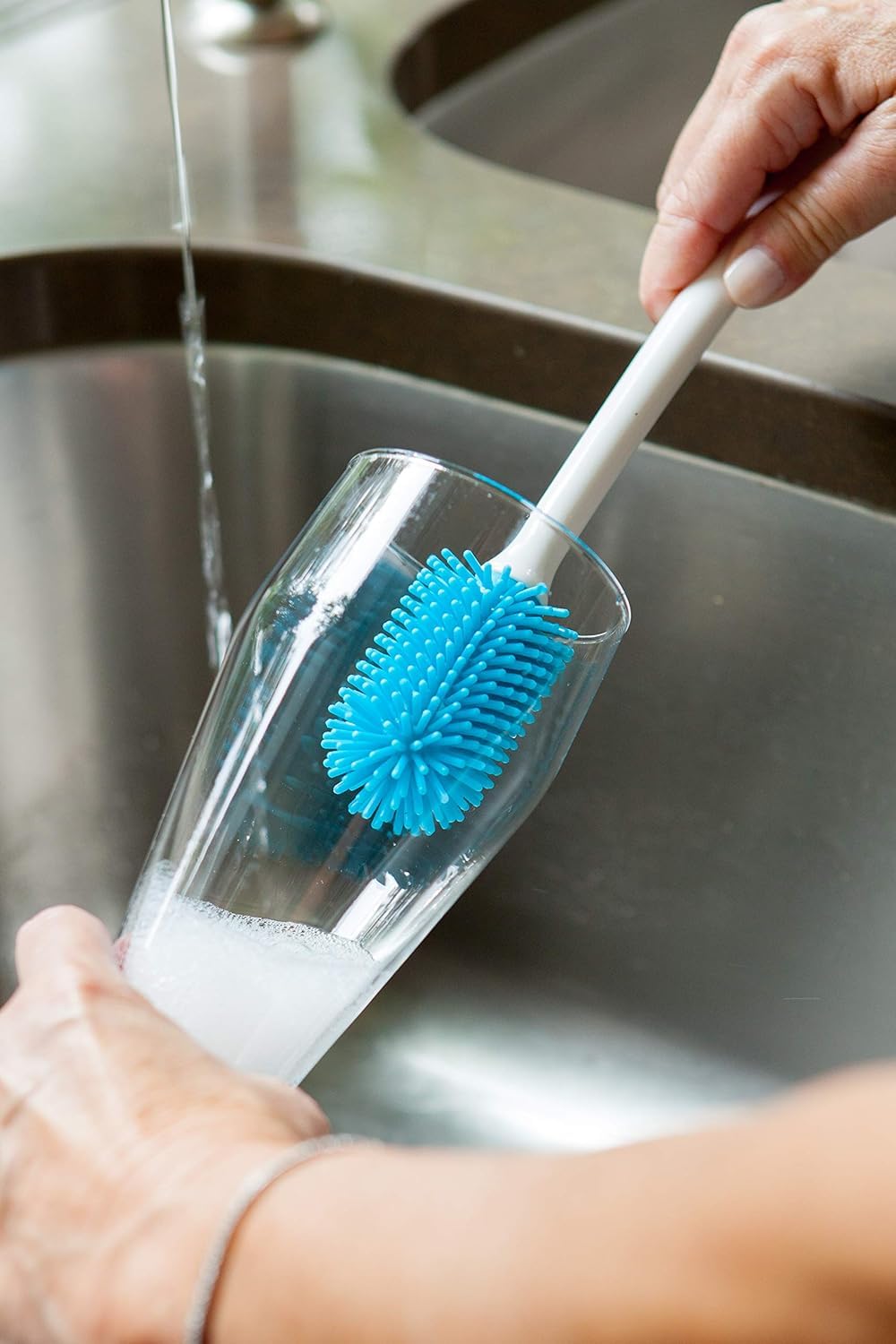 Joie - Silicone Bottle Brush for Water Bottles, Non-Scratch Cleaning Brush 4