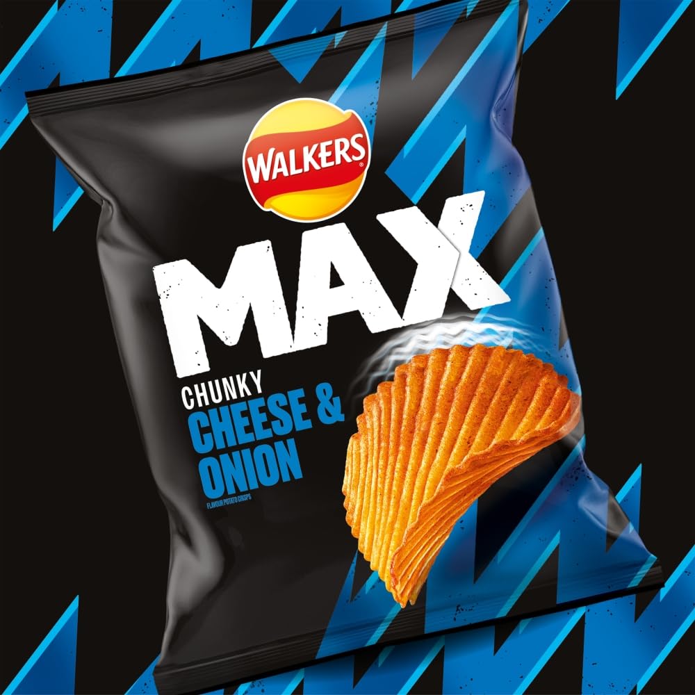 Walkers Max Cheese & Onion Crisps 50g (Pack of 24) 3