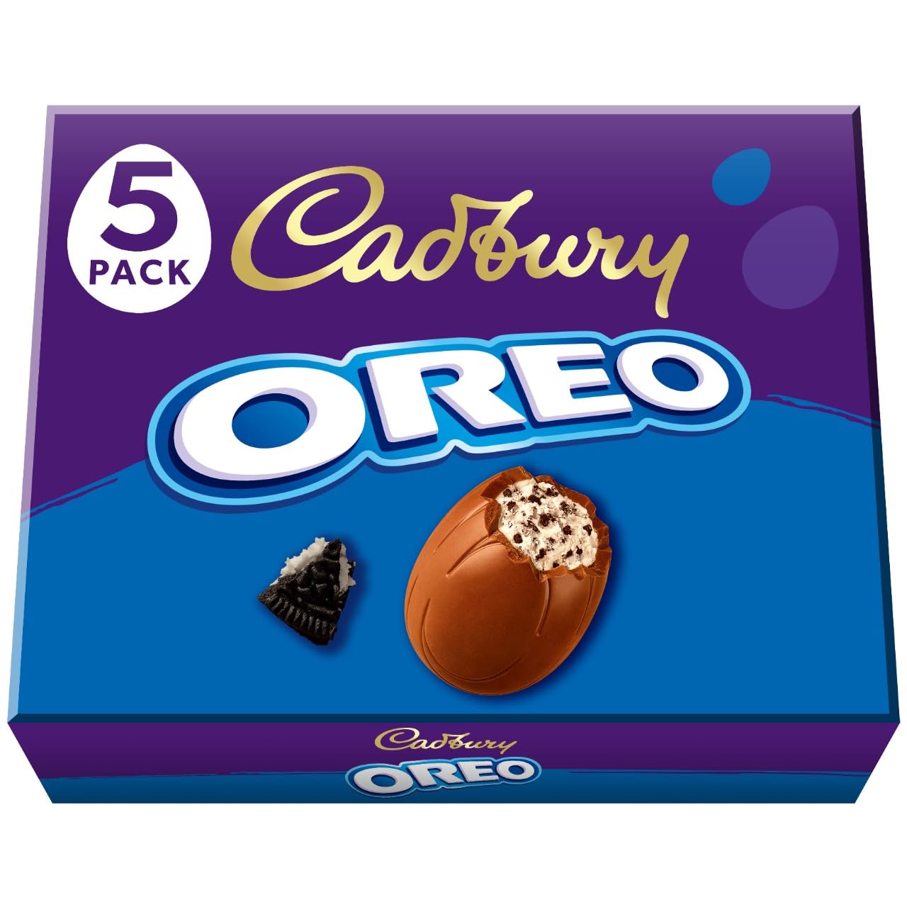 Cadbury Dairy Milk Oreo Filled Chocolate Egg - Crunchy Biscuit Pieces | 5 Eggs 3