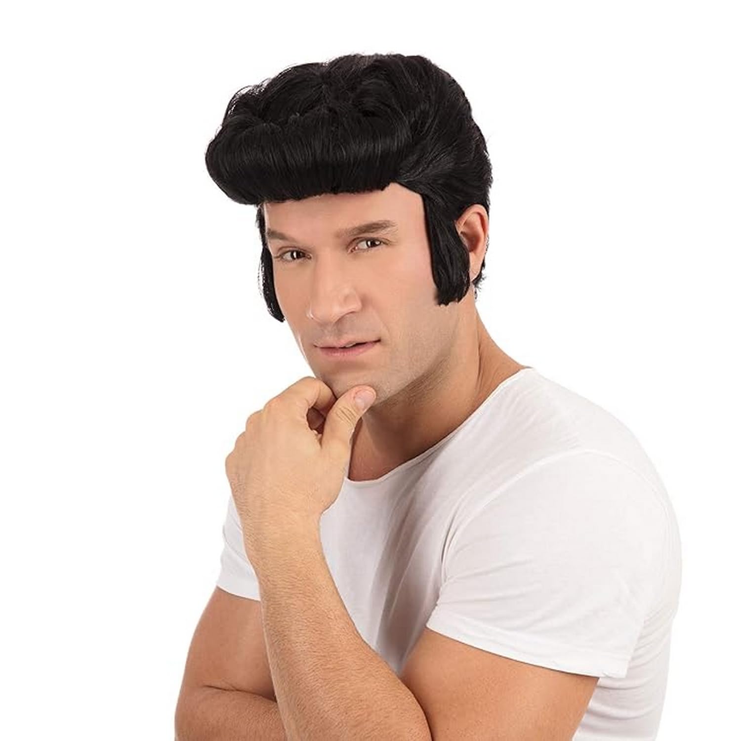 Bristol Novelty Greaser Wig for Men, Black, Model BW686B