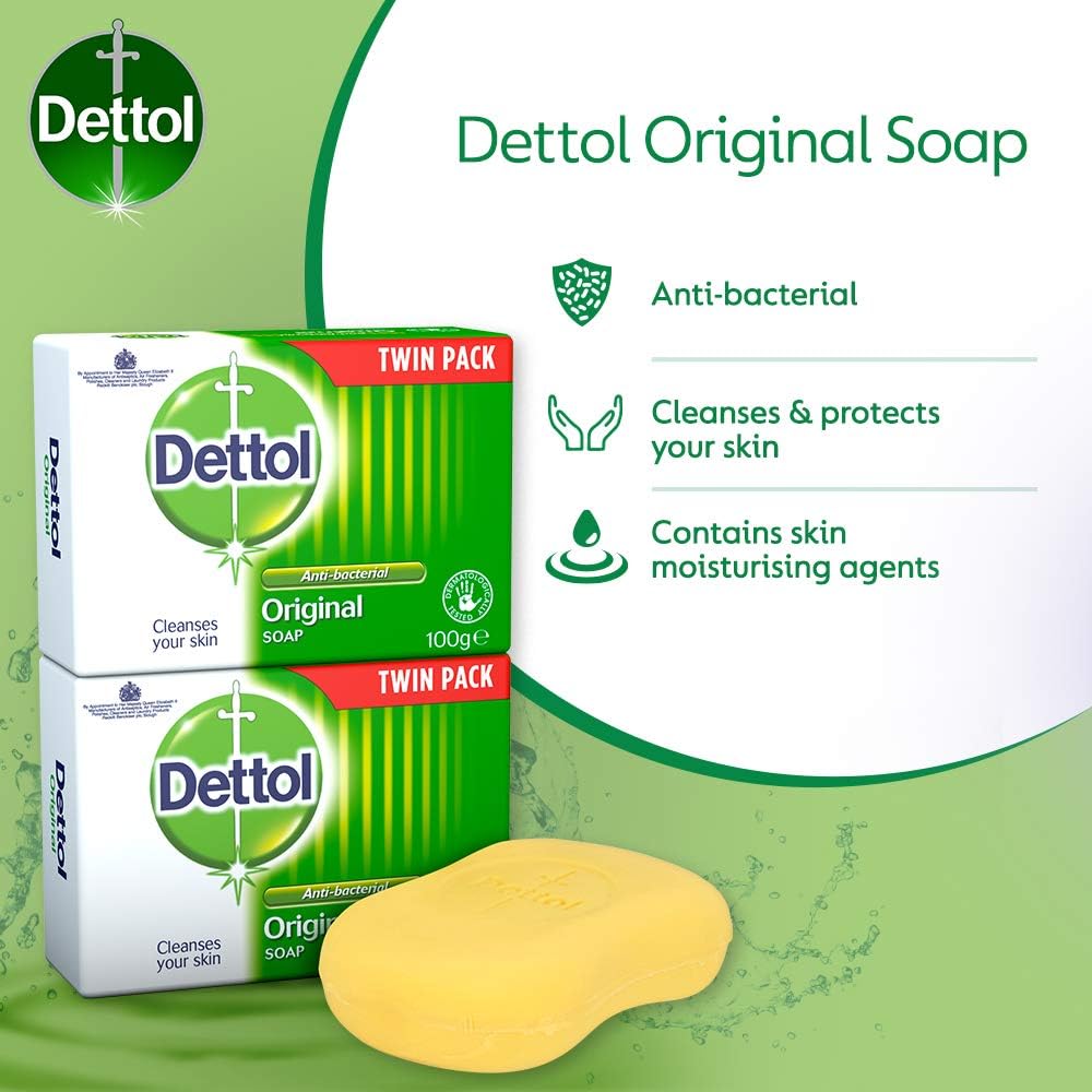 Dettol Original Bar Soap (2 x 100g)