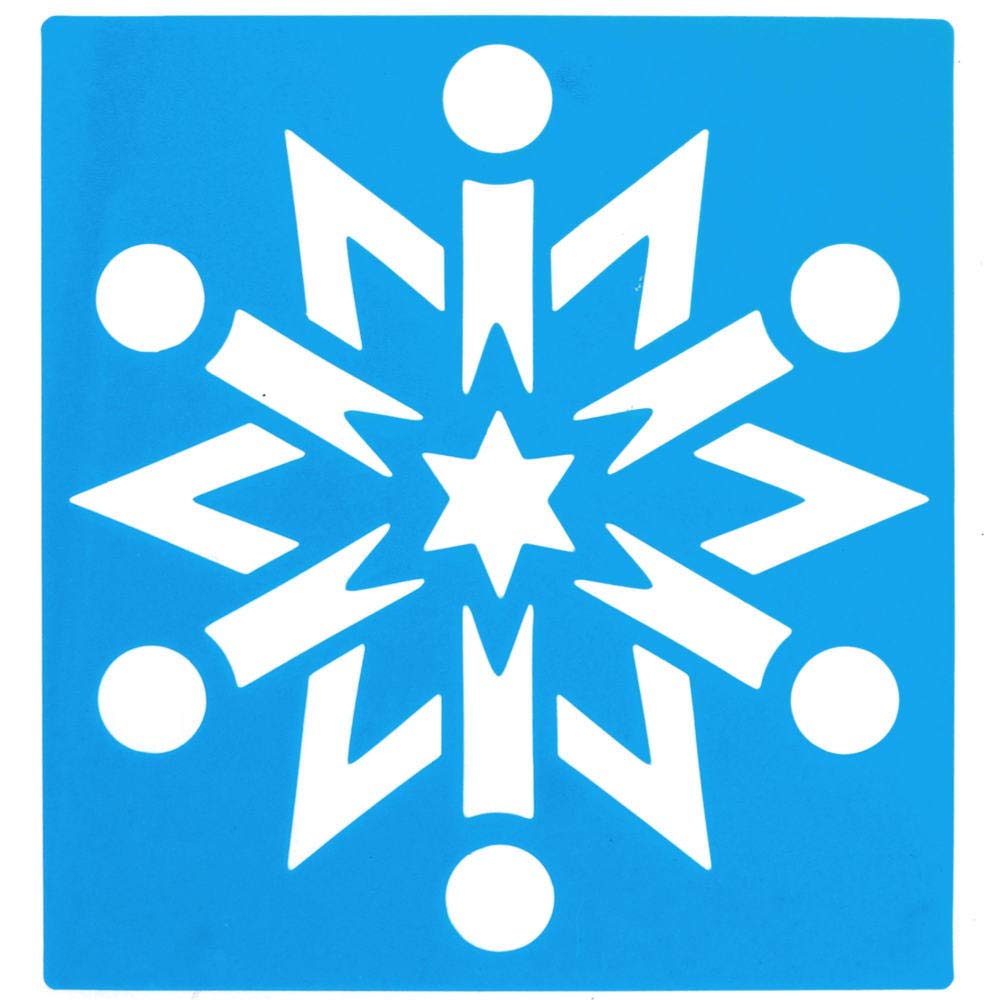 Baker Ross Snowflake Stencils - Pack of 8 Assorted Designs for Christmas Crafting 3