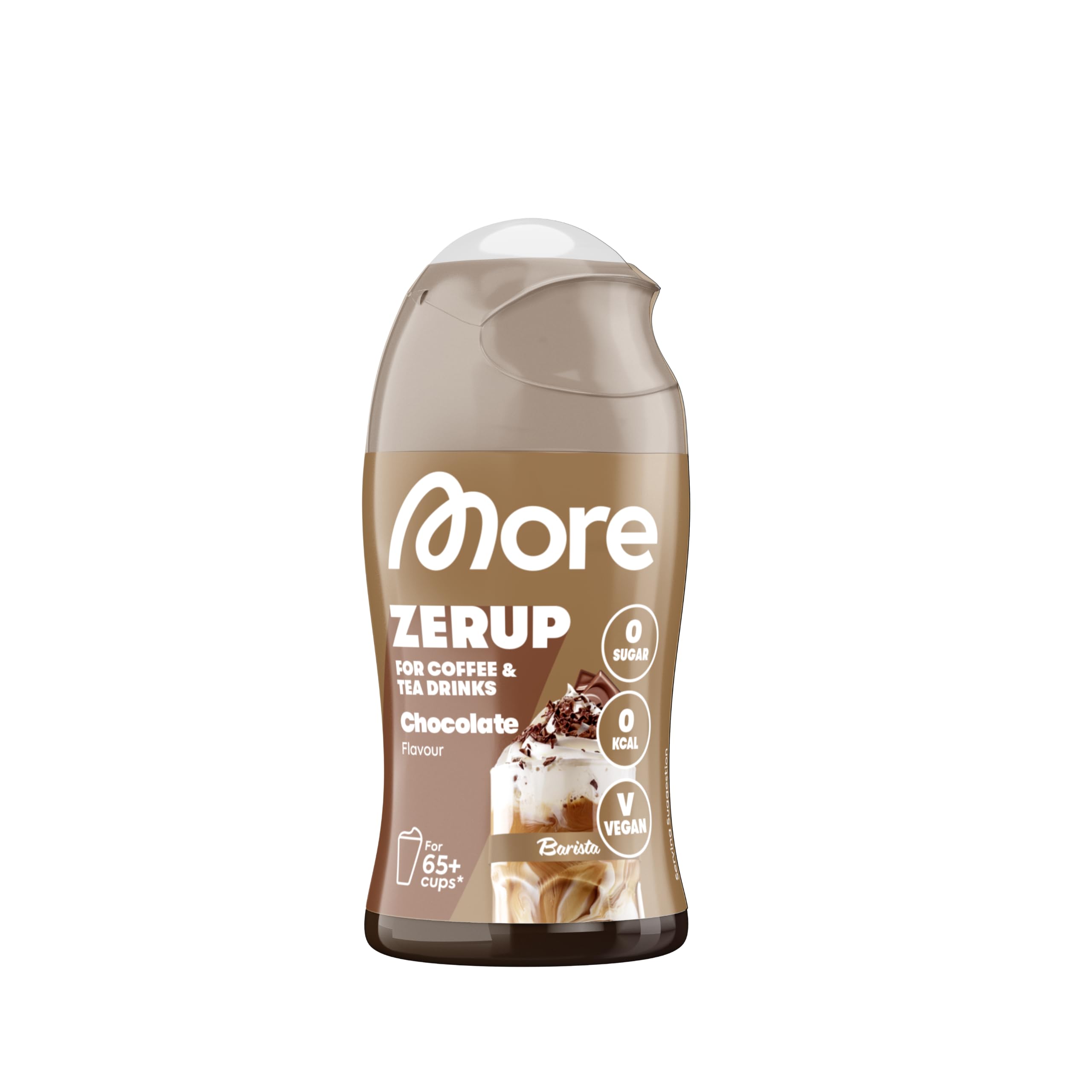 MORE NUTRITION Barista Zerup Hazelnut - Zero Calories | 65 ml | For Hot Beverages 1