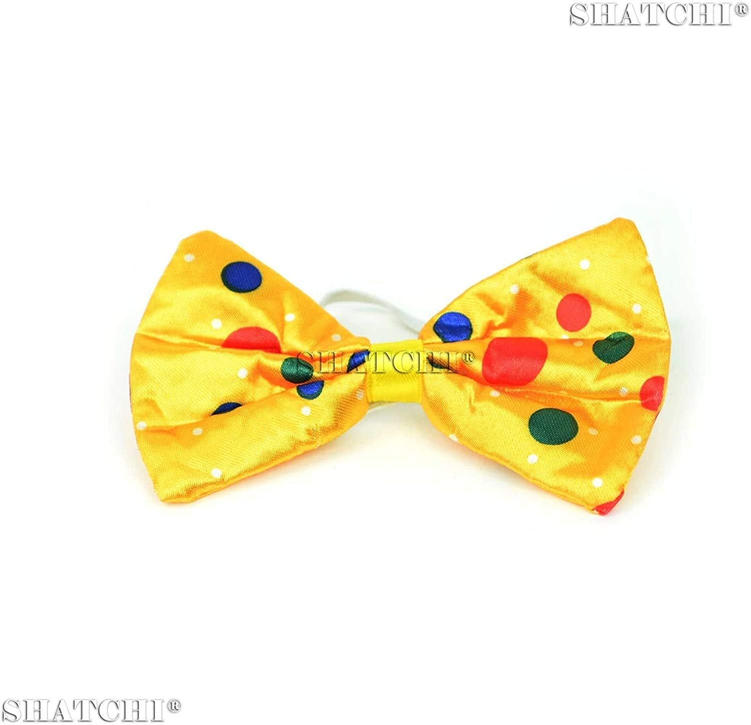 SHATCHI Clown Bow Tie Small Spotted Polka Dots Fancy Dress Party Accessory 14