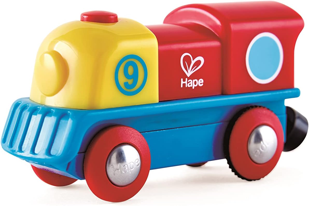 Hape Brave Little Engine Wooden Battery-Powered Train Toy for Toddlers