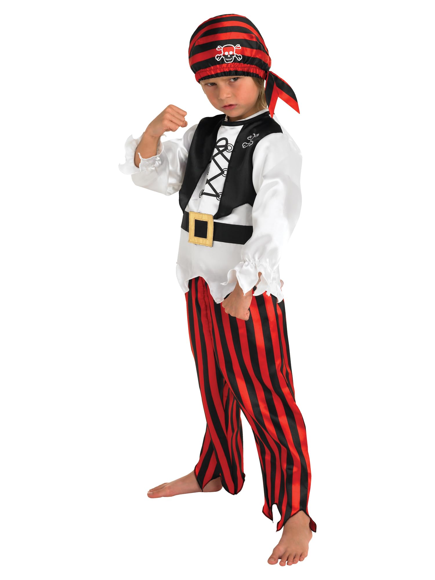 Rubies Raggy Pirate Boy Fancy Dress Costume - 7-8 Years | Polyester | Multi