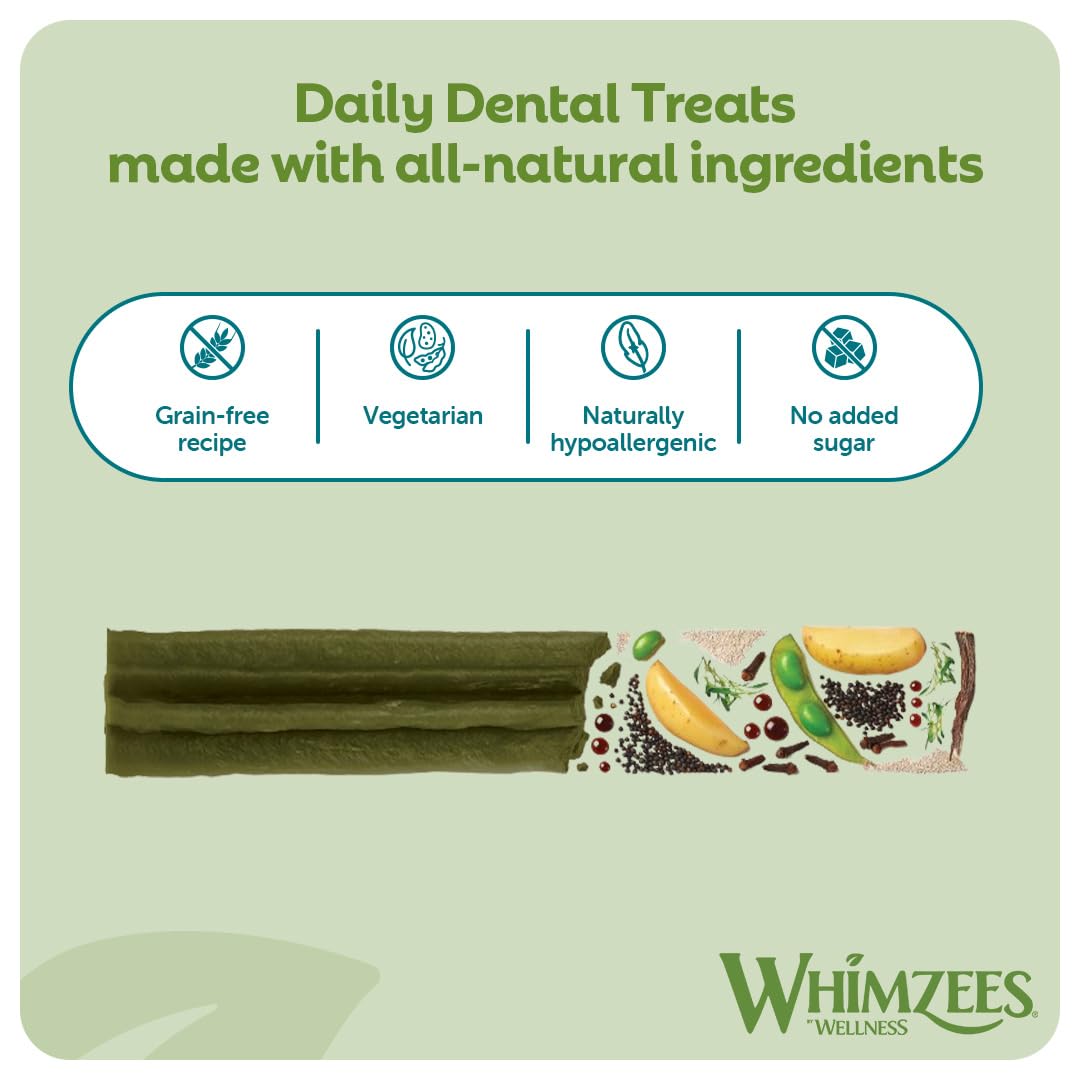 WHIMZEES By Wellness Stix Dental Chews for Small Dogs | 28 Pieces, Grain-Free, Vegetarian 3