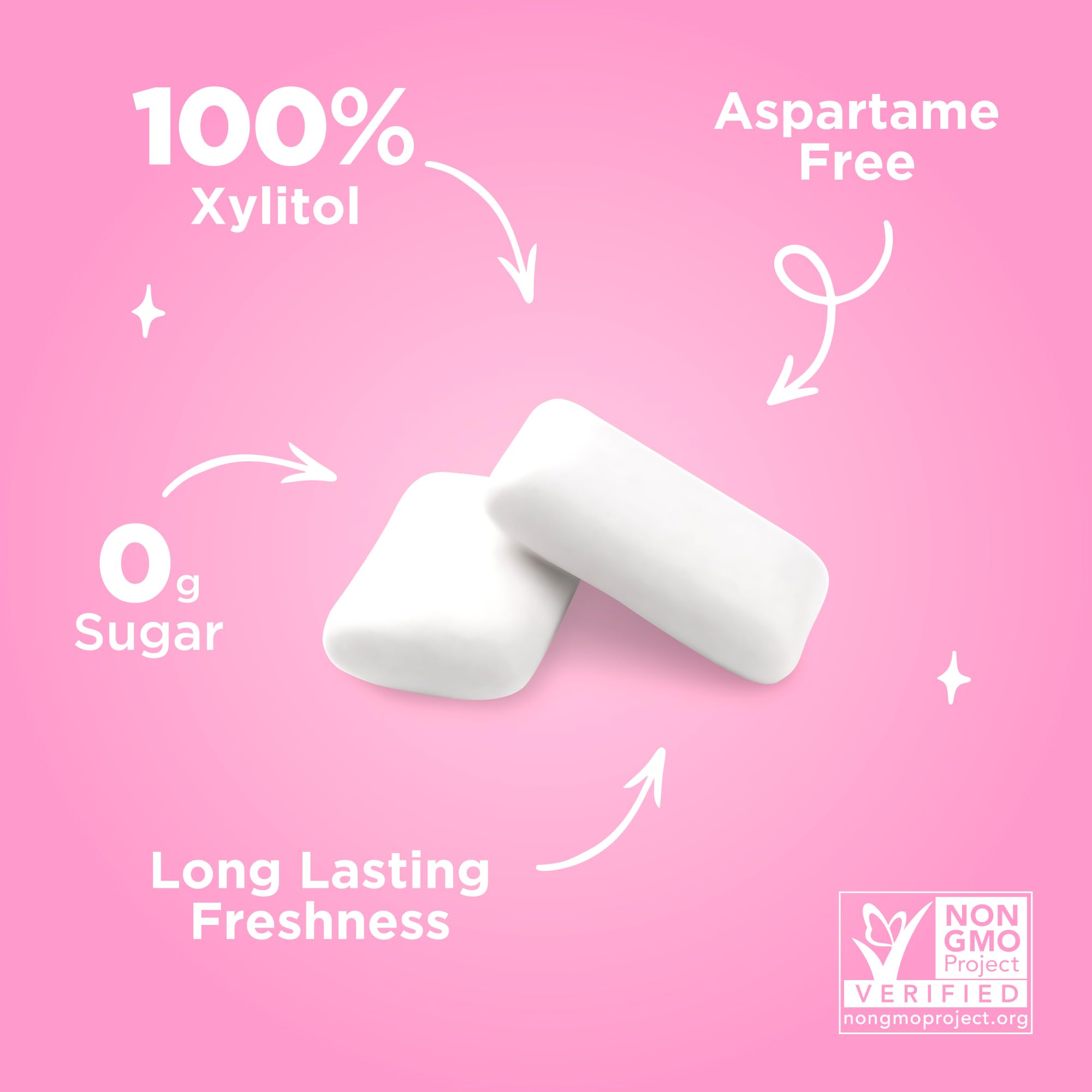 PUR Gum Sugar Free Chewing Gum, Natural Bubblegum Flavor, Xylitol Sweetened, 55 Count (Pack of 3) 4