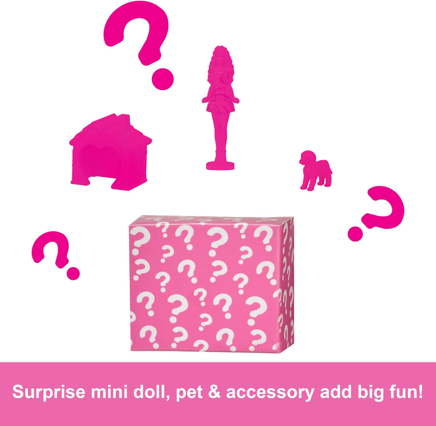 Barbie Mini BarbieLand Doll House Set - Mini Dreamhouse with 1.5-inch Doll & Pet, Ages 4+