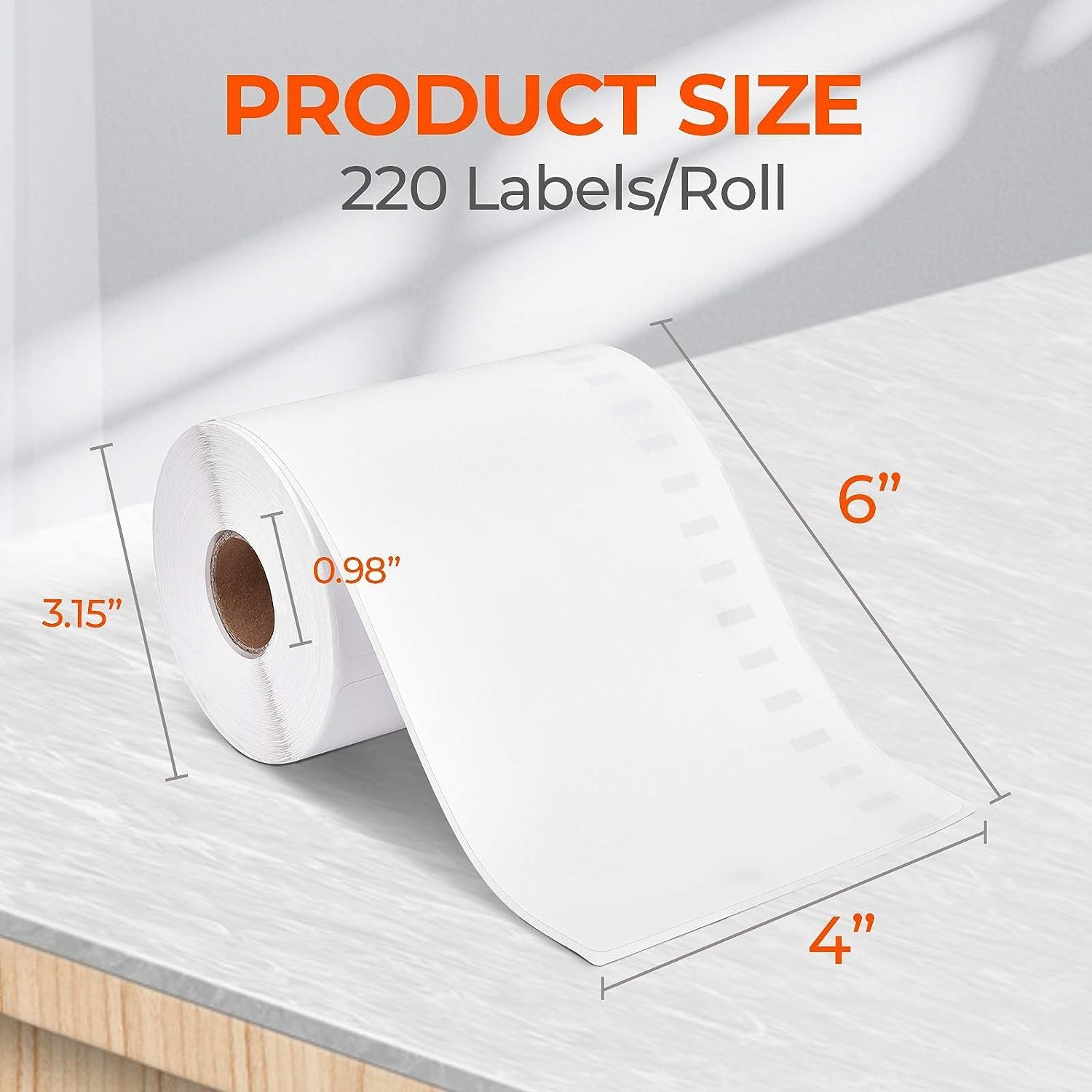 MUNBYN 4x6 Direct Thermal Shipping Labels | 220 Labels/Roll | Compatible with DYMO LabelWriter 4XL 2