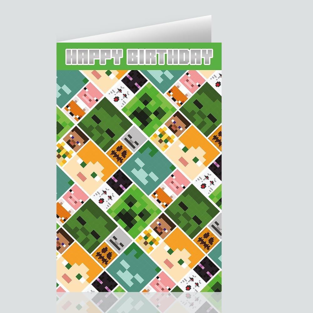 Danilo Promotions LTD Minecraft Birthday Card - Officially Licensed | FSC Certified Paper | 210 x 290 mm 6