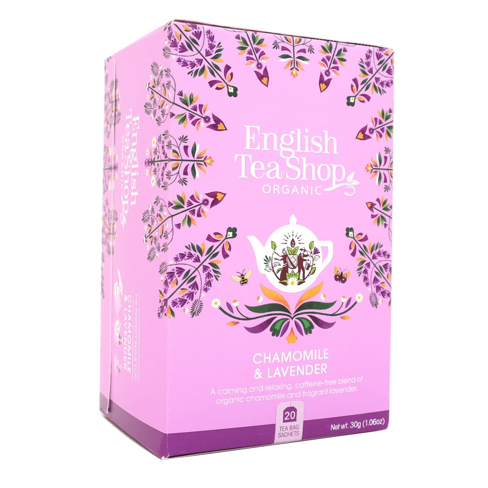 English Tea Shop Organic Chamomile & Lavender - 20 Tea Bag Sachets, 30 g