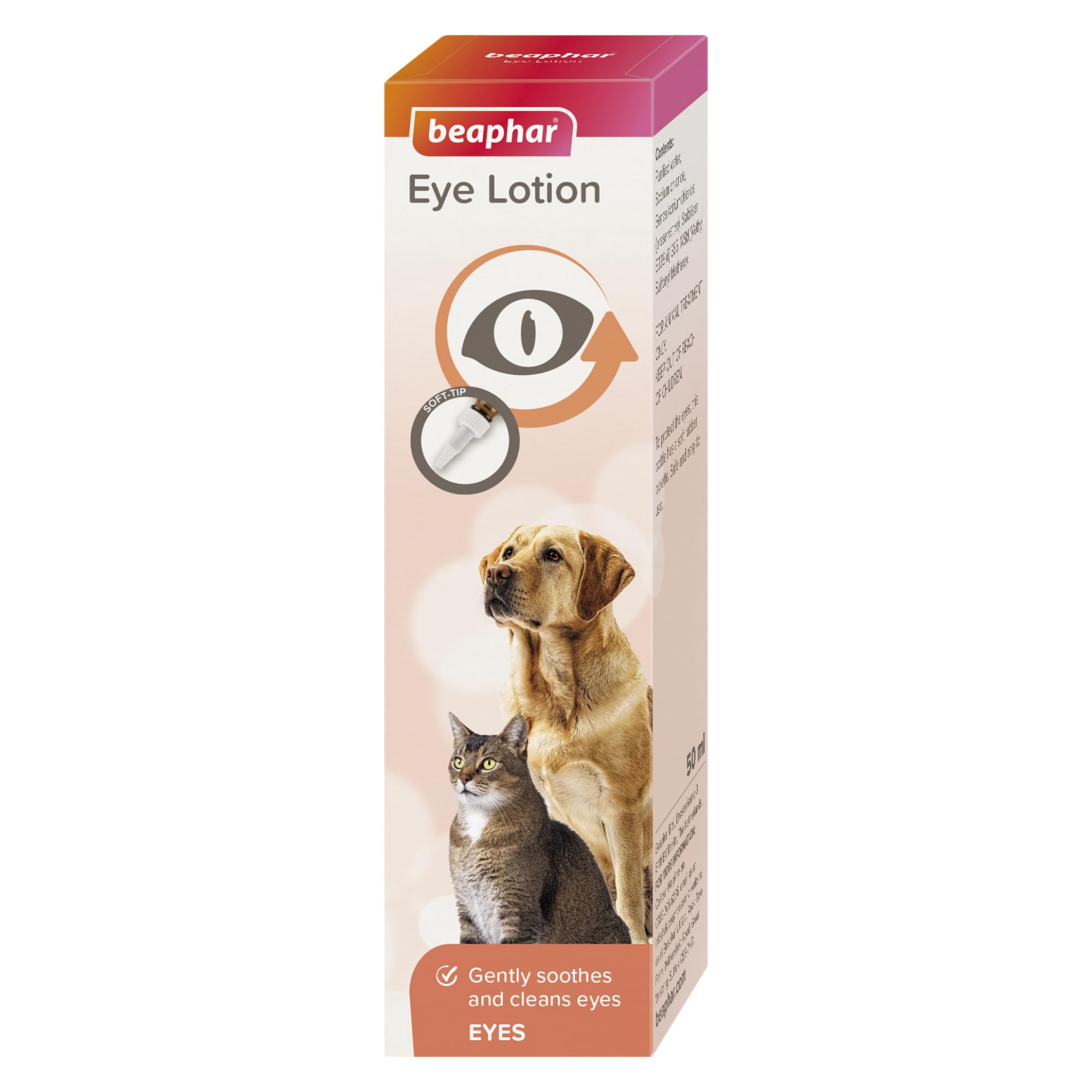 Beaphar Eye Lotion for Cats and Dogs - Cleans Sensitive Eye Area & Removes Tear Stains | 50 ml