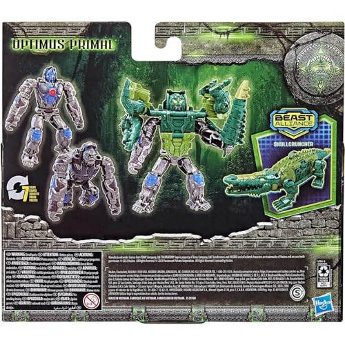 Transformers Beast Combiner 2er-Pack: Optimus Primal &amp; Skullcruncher – umwandelbare Actionfiguren für Kinder ab 6 Jahren 4