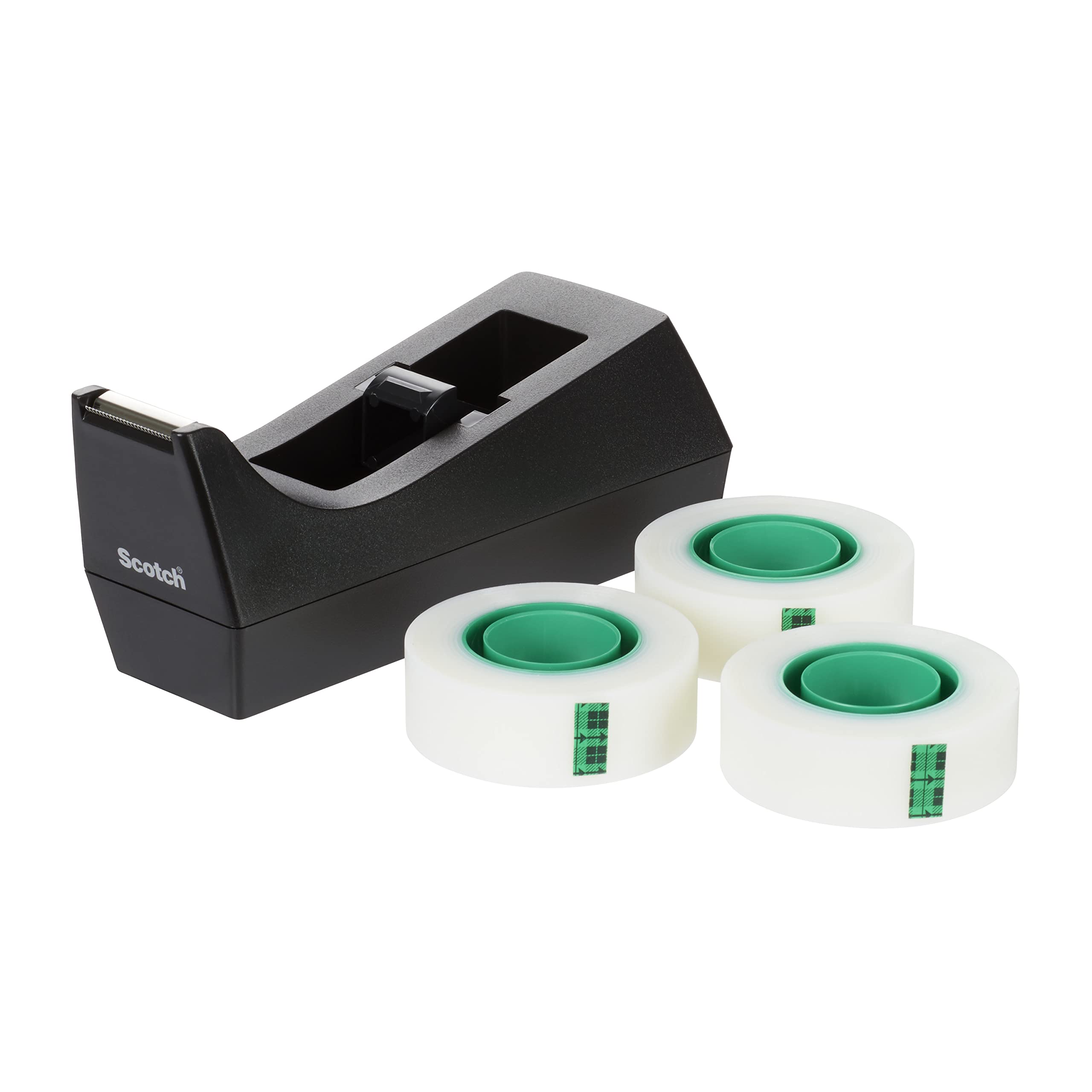 Scotch Magic Tape Dispenser - Black Dispenser with Plant-Based Adhesive Tape | 99.0 meter Unit Count 3