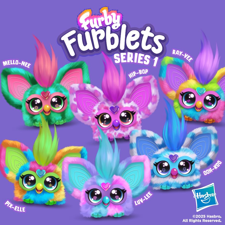 Furby Furblets Mello-Nee Mini Electronic Plush Toy with Keychain Clip 12