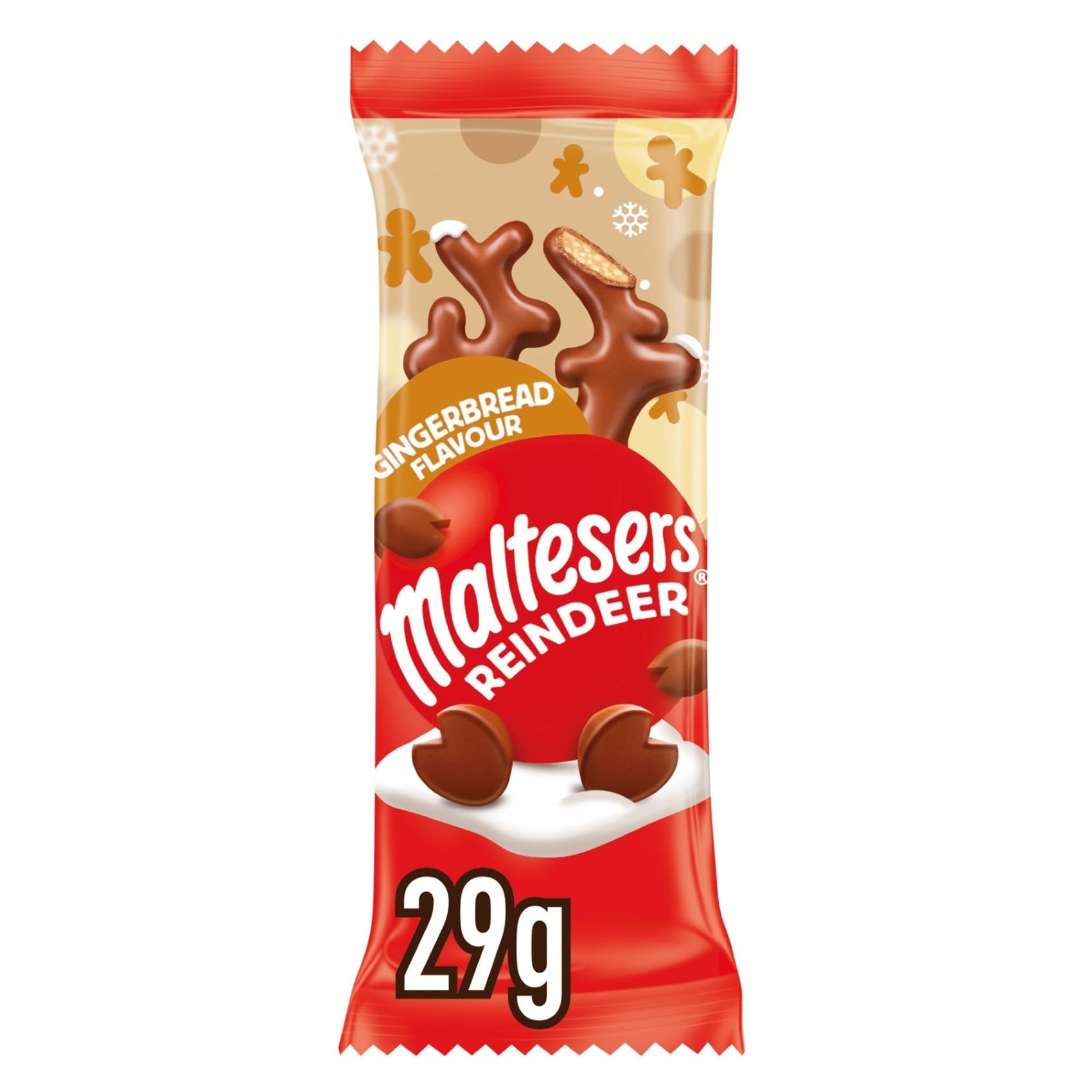 Maltesers Gingerbread Flavour Reindeers, Milk Chocolate with Malt & Honeycomb, 32x29g 11