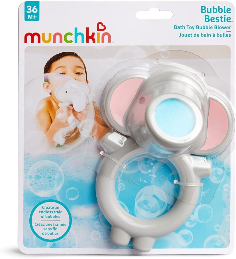 Munchkin Bubble Bestie Elephant Bubbler Bath Toy - Toddler-Operated Bubble Blower for Bathtime Fun 4