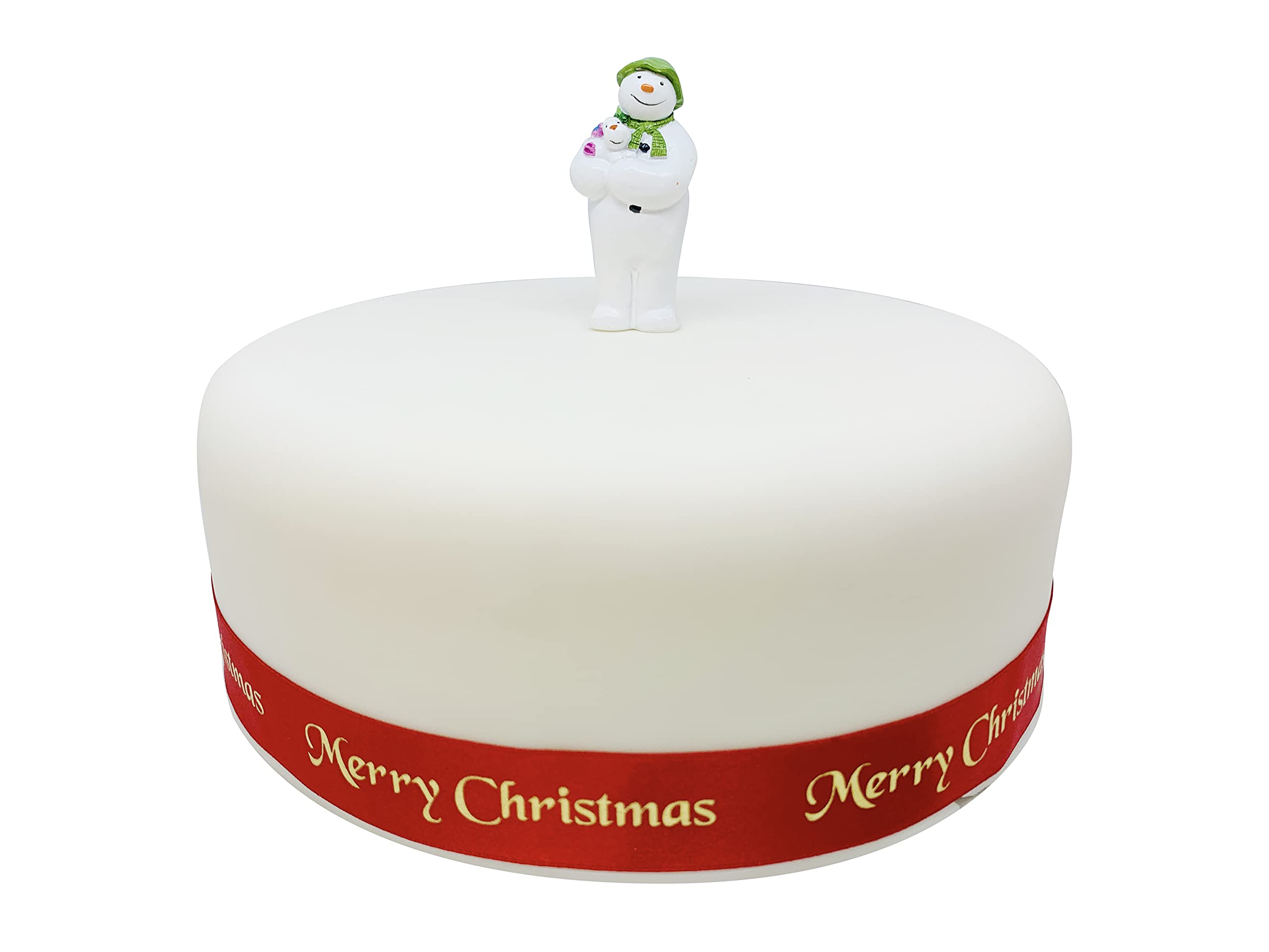 The Snowman™ and The Snowdog Cake Topper - Hand-Painted Resin Figurine for Christmas Cakes