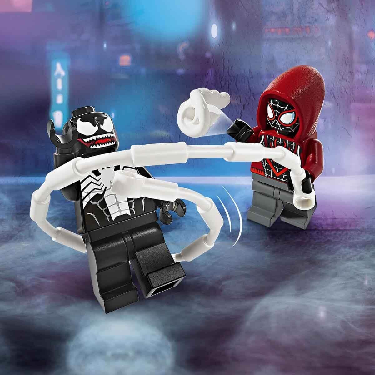 LEGO Marvel Venom Mech Armour vs. Miles Morales - Buildable Spider-Man Action Figure Toy for Ages 6+ 7