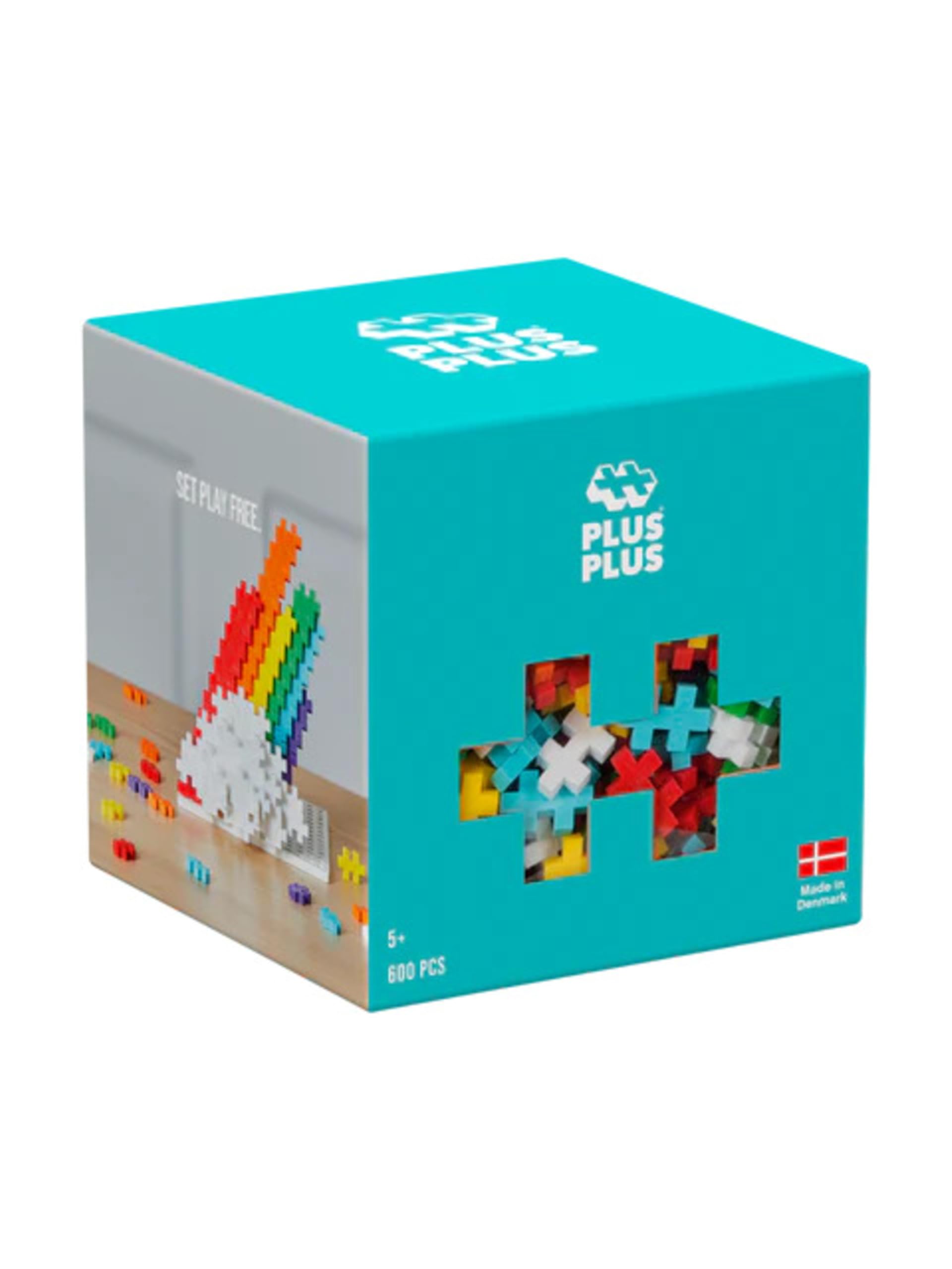 PLUS PLUS Rainbow Building Blocks Set - 600 Pieces | Ages 5-12 | Non-Toxic Plastic