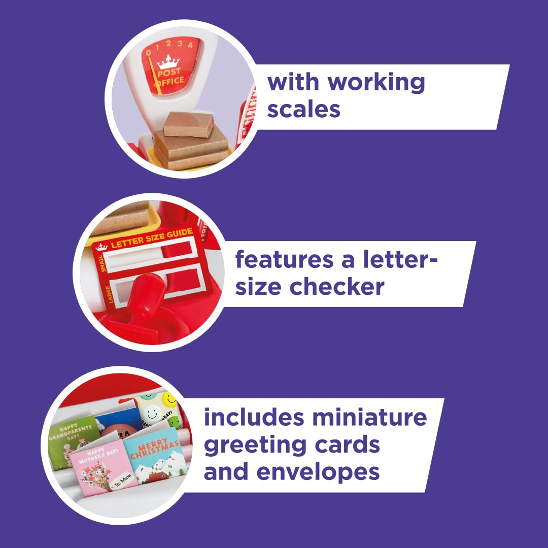 Casdon Post Office Playset - Toy Post Office for Children 3+ with Working Scales & Accessories 11