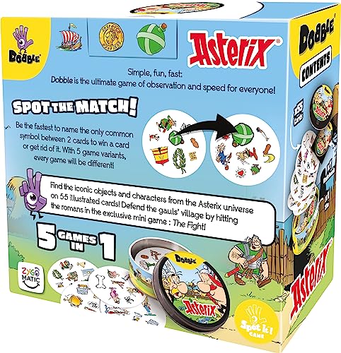 Asmodee Dobble Asterix Kinderkartenspiel – 2–8 Spieler, ab 6 Jahren, 15 Minuten Spielzeit 3