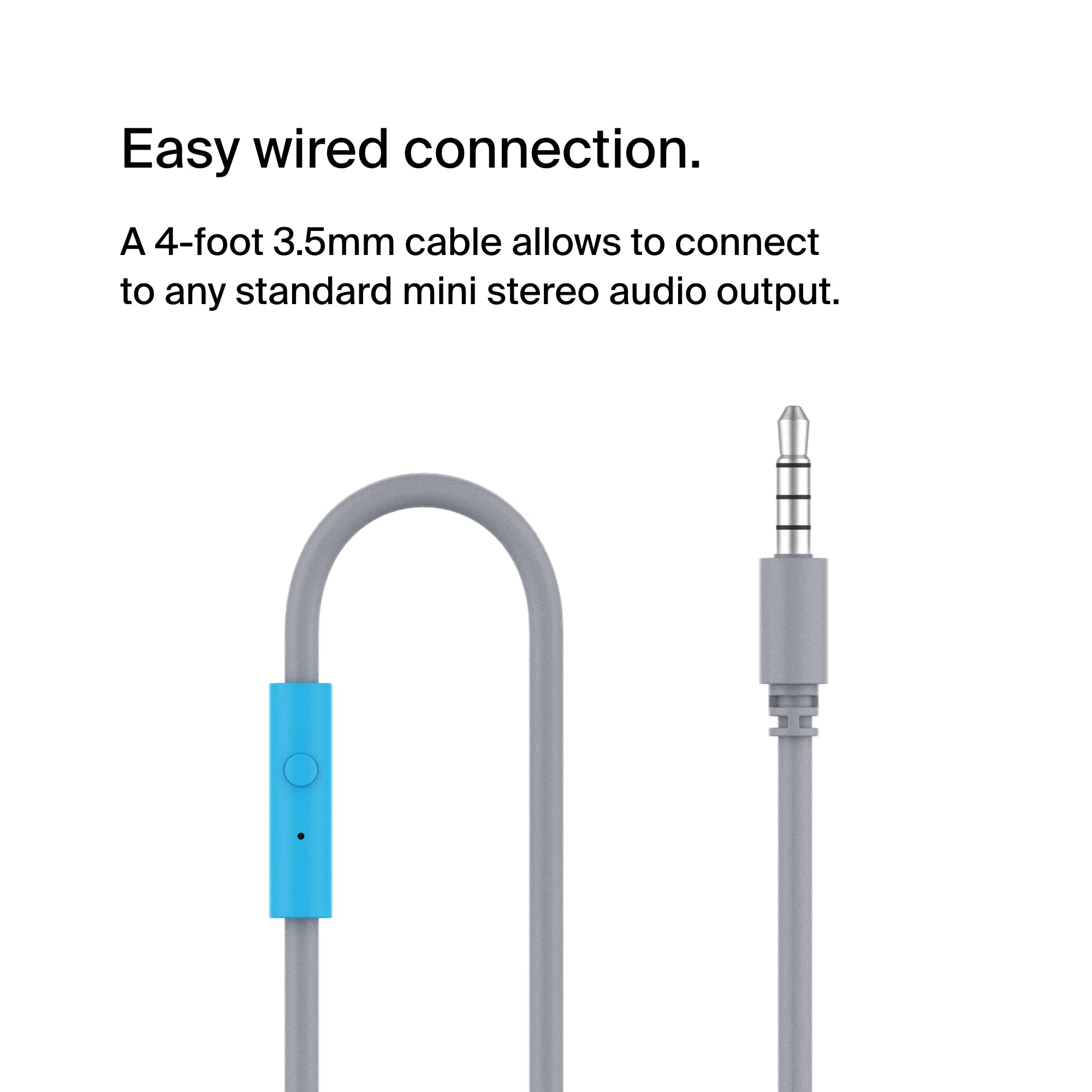 Belkin SOUNDFORM Mini Wired On-Ear Headphones for Kids - 85dB Limit, Built-in Mic | Blue 7