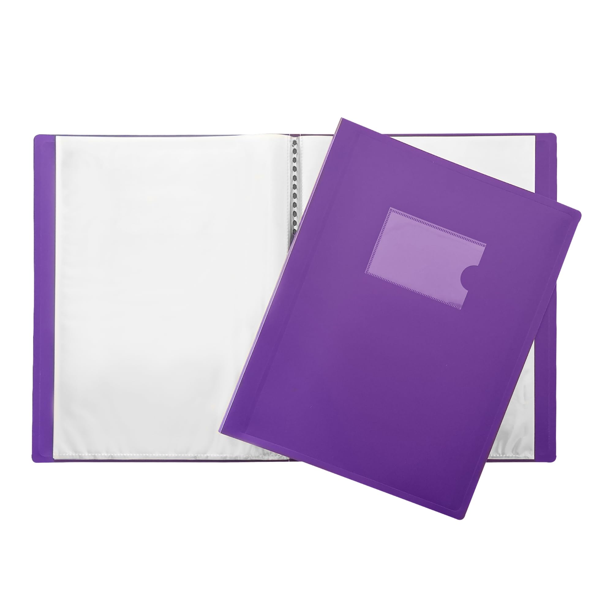 Janrax A4 Purple Presentation Book - 20 Pockets, Flexible Cover, Copy Safe 1
