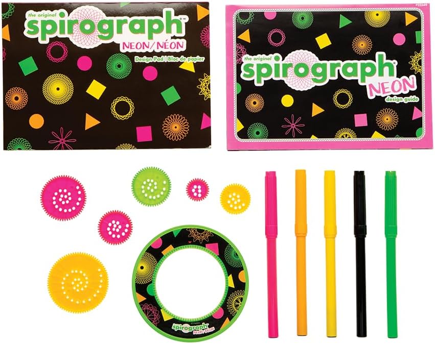 Spirograph Neon - Art and Math Spiral Design Set for Ages 8+