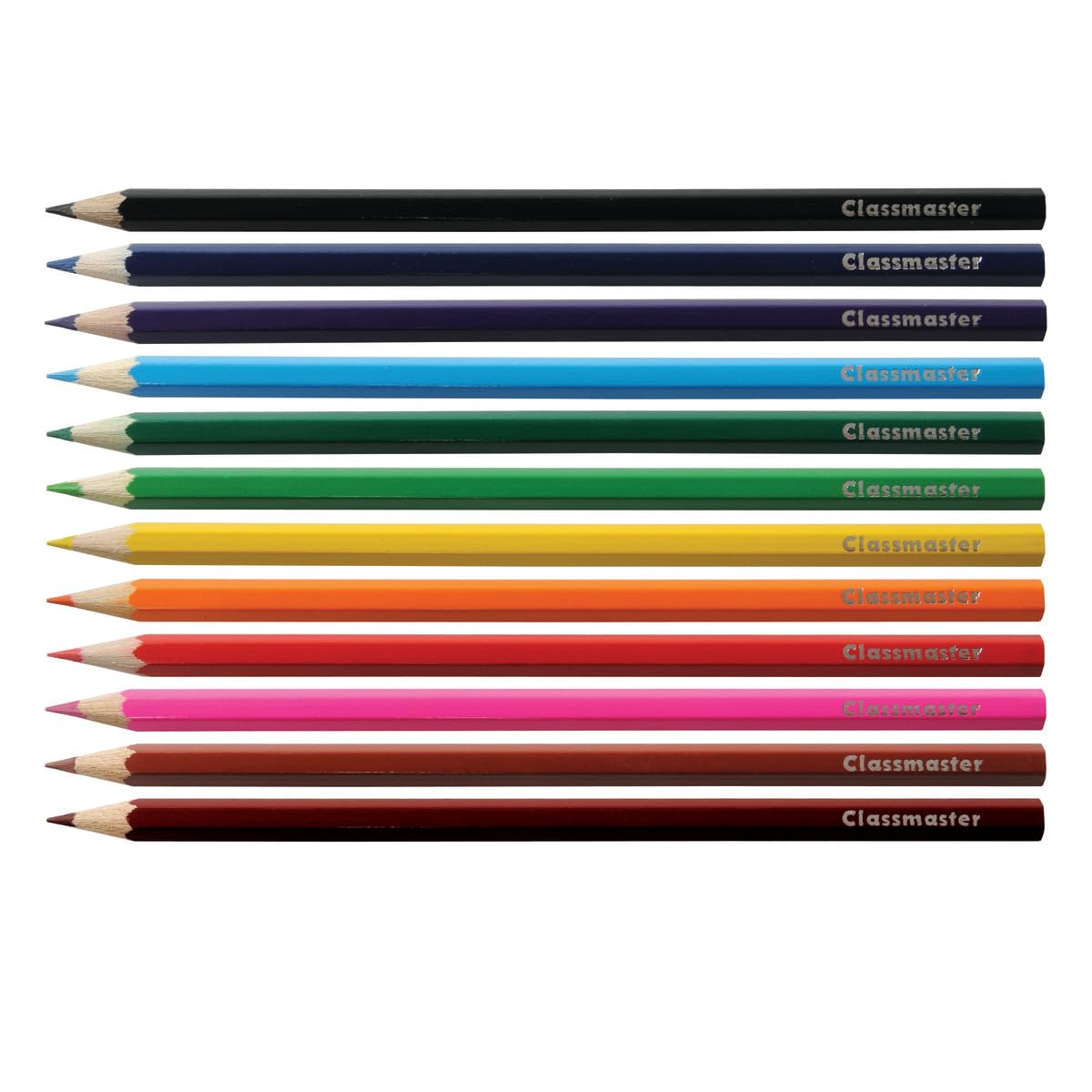 Classmaster CP144 Coloured Pencils - Pre-Sharpened Wooden Pencils for Kids & Adults 8