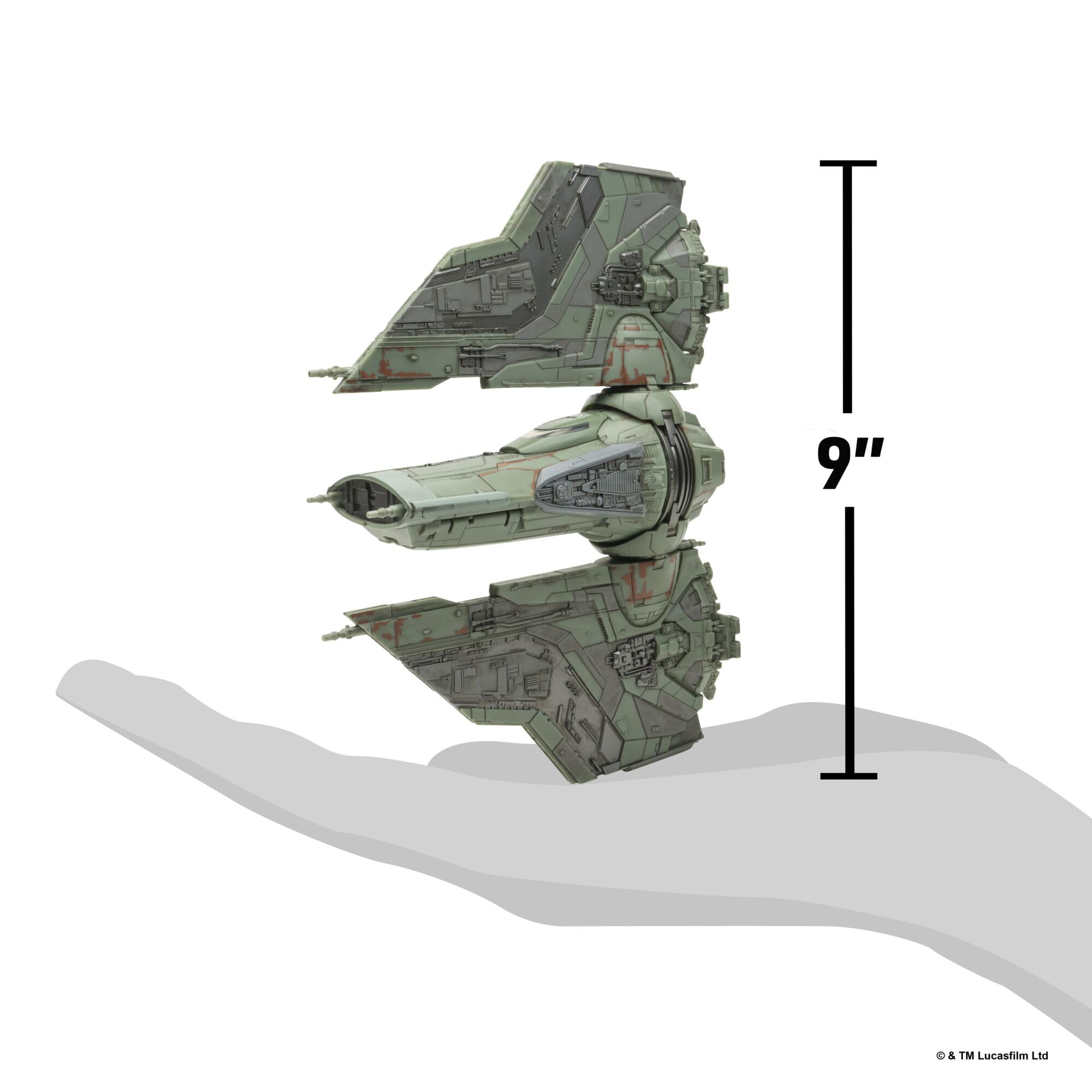 Jazwares Star Wars Micro Galaxy Squadron The Hex - 9-Inch Vehicle with 2 Micro Figures 3