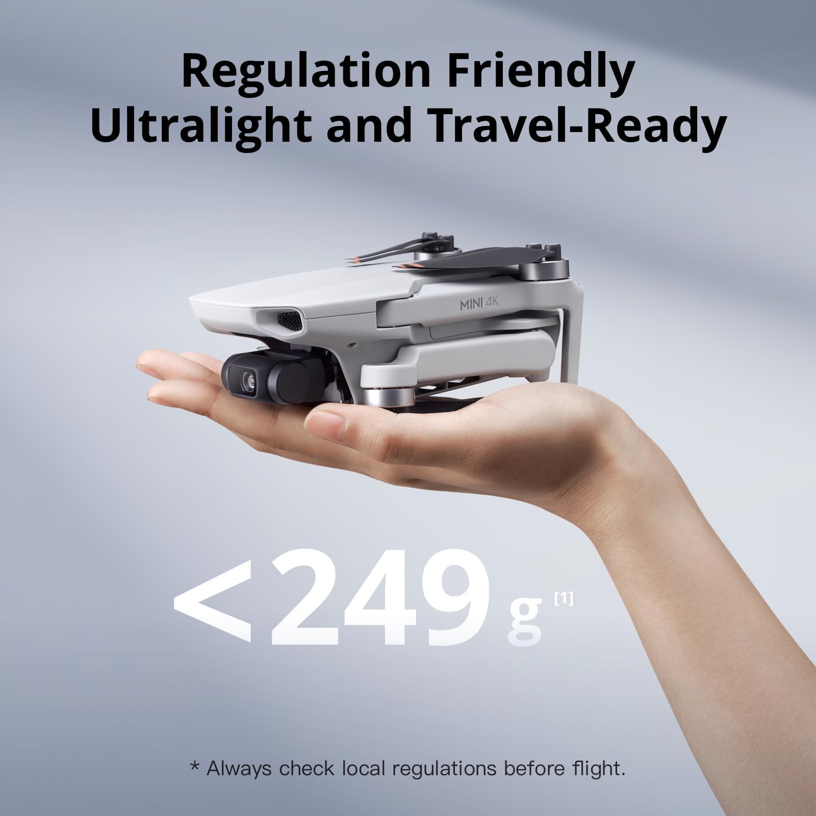 DJI Mini 4K Fly More Combo Drone with 4K UHD Camera, 3 Batteries, Charging Hub & Shoulder Bag - Grey
