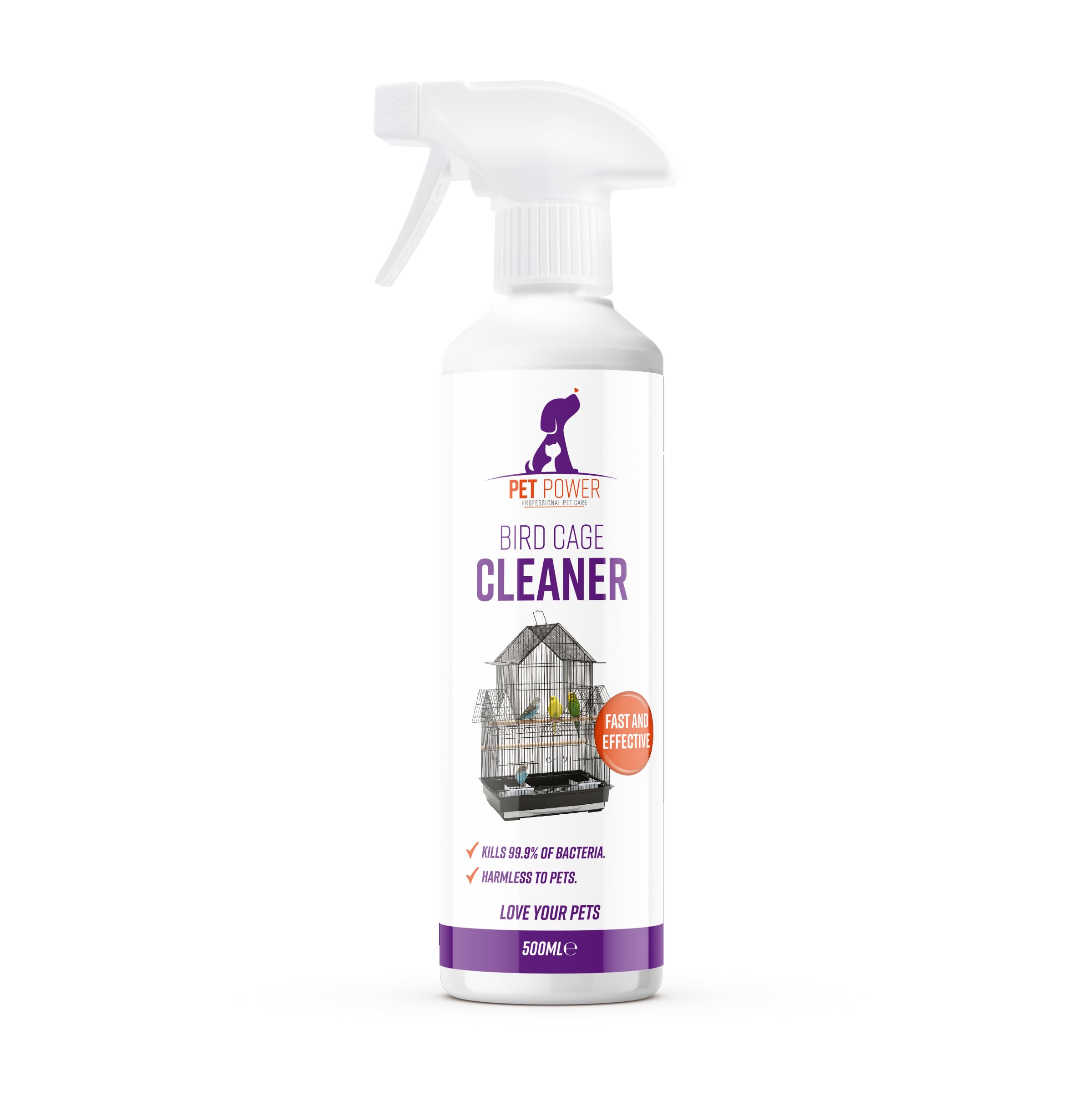 Pet Power Bird Cage Cleaner - Powerful, Non-Toxic Formula | 500ml Size | Fresh Scent 1