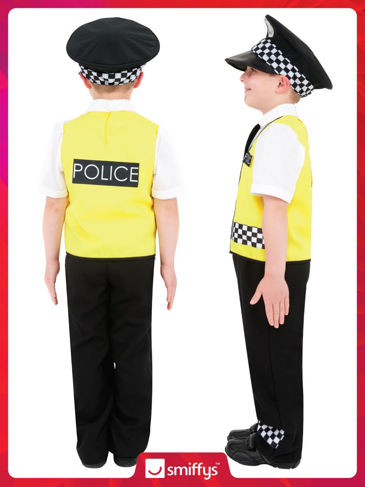 Smiffys Police Boy Costume - Top, Trousers, Hat & Radio Set, Ages 4-6 10