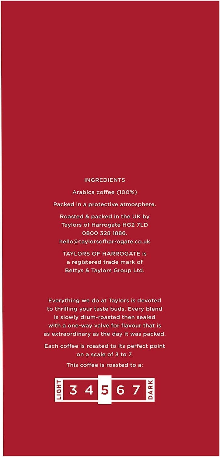 Taylors of Harrogate Espresso Beans, 1kg - Whole Roasted Arabica Coffee