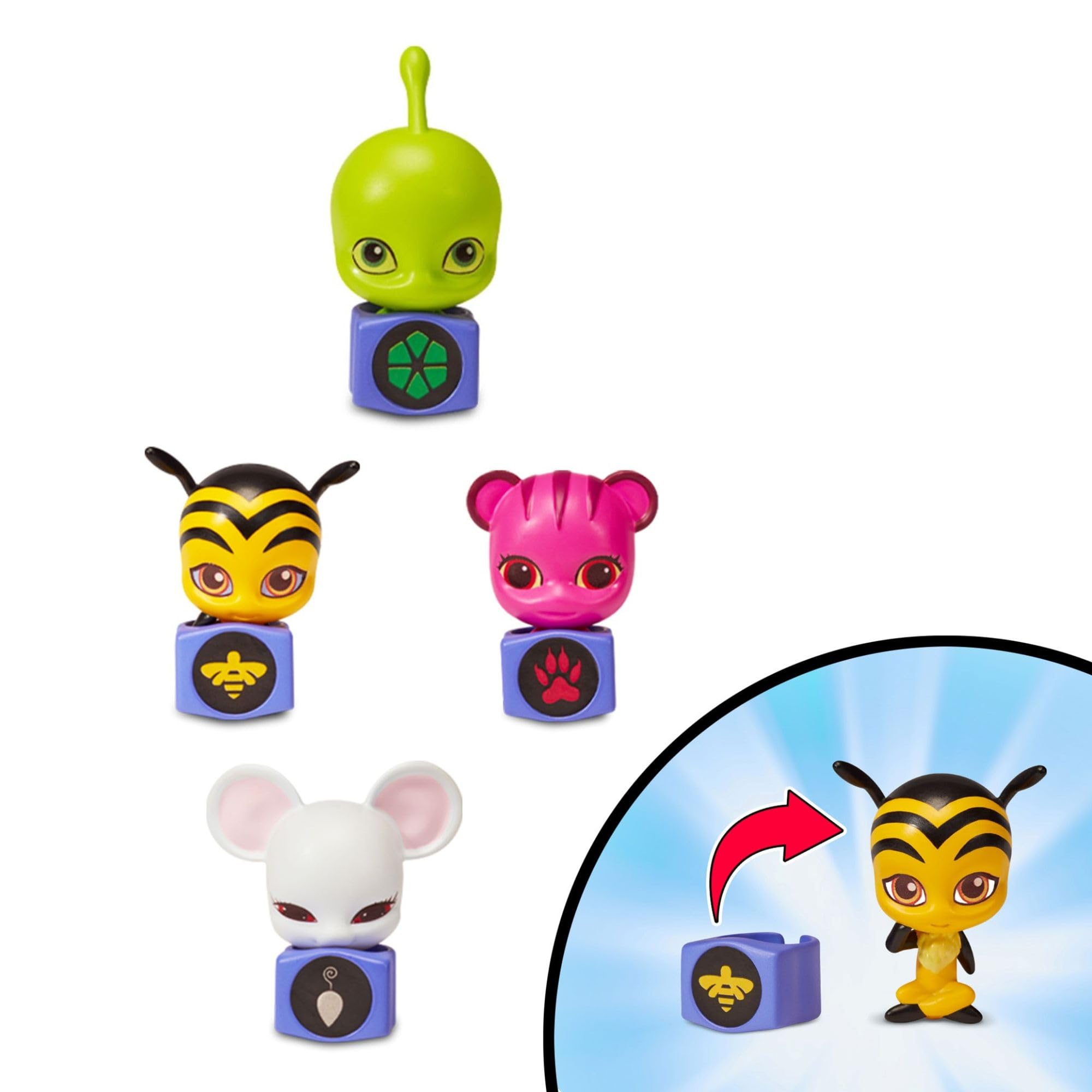 Miraculous Bandai Ladybug and Cat Noir Kwami Surprise 8 Pack - Collectible Plastic Figures for Kids 12
