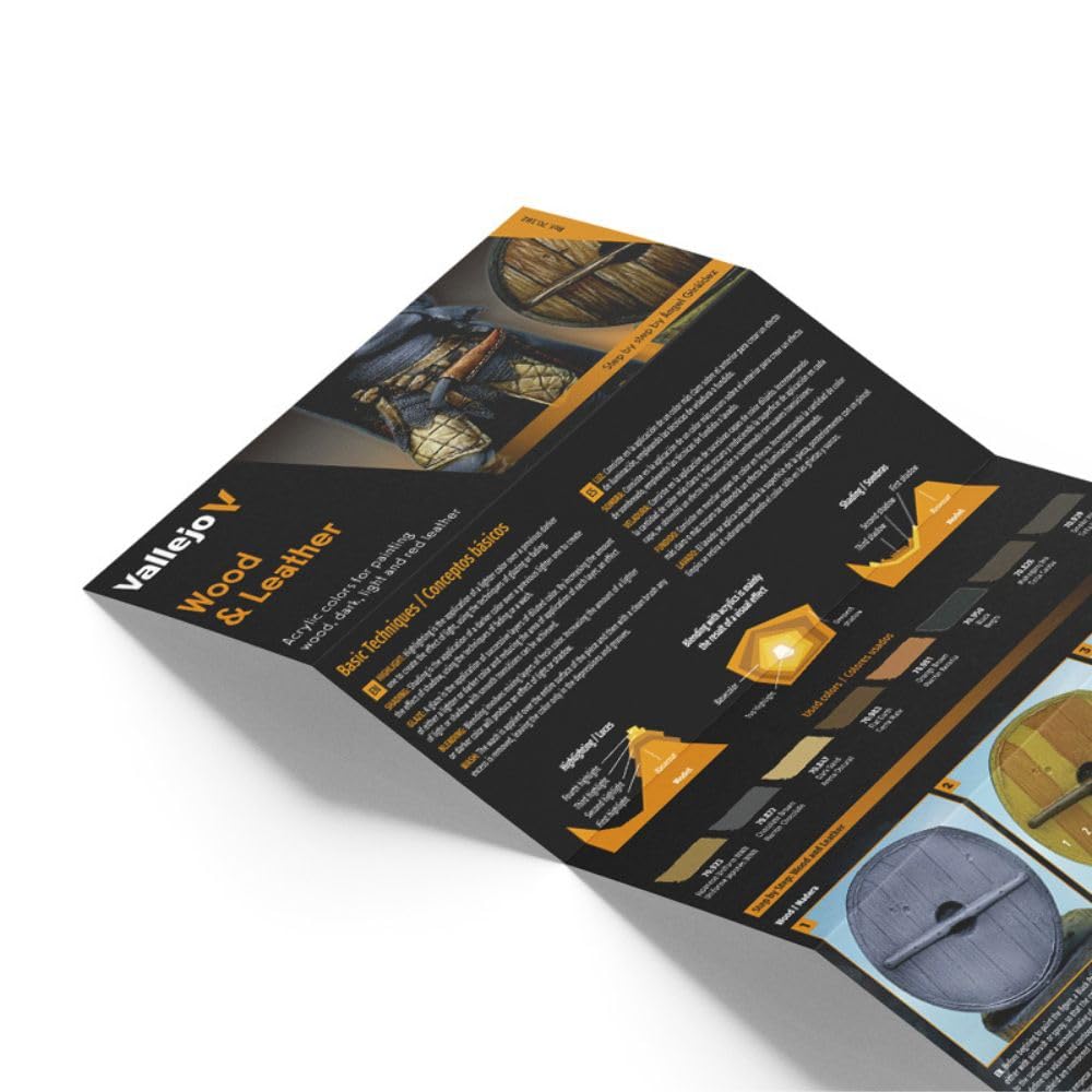 Acrylicos Vallejo Model Color Set - Wood and Leather Acrylic Paints (VJ70182) 7