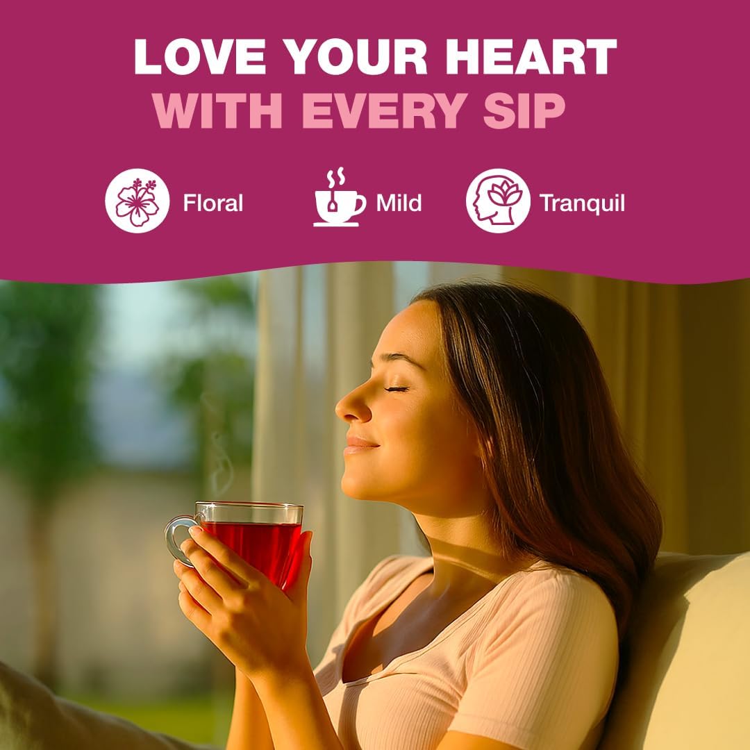 HANDPICK Hibiscus Tea Bags - 100 Count | 100% Pure Herbal Tea | Brew Hot or Iced | Carbon-Neutral & Plastic-Neutral